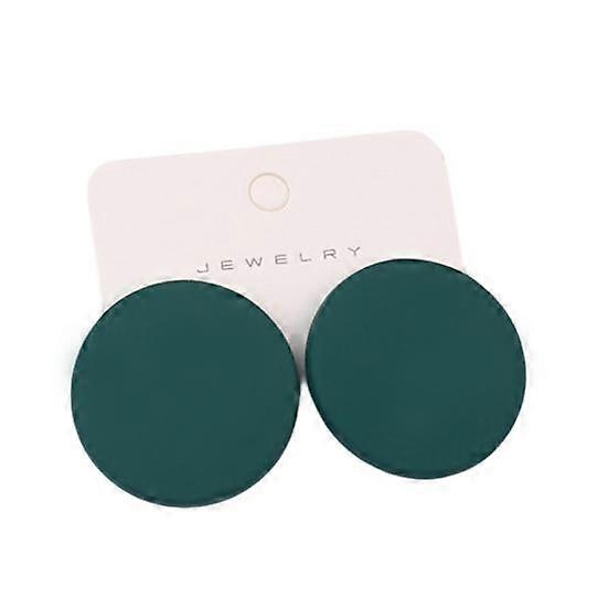1 Pair Stud Earrings Candy Color Geometric Spray Paint Piercing Simple Women Girl Big