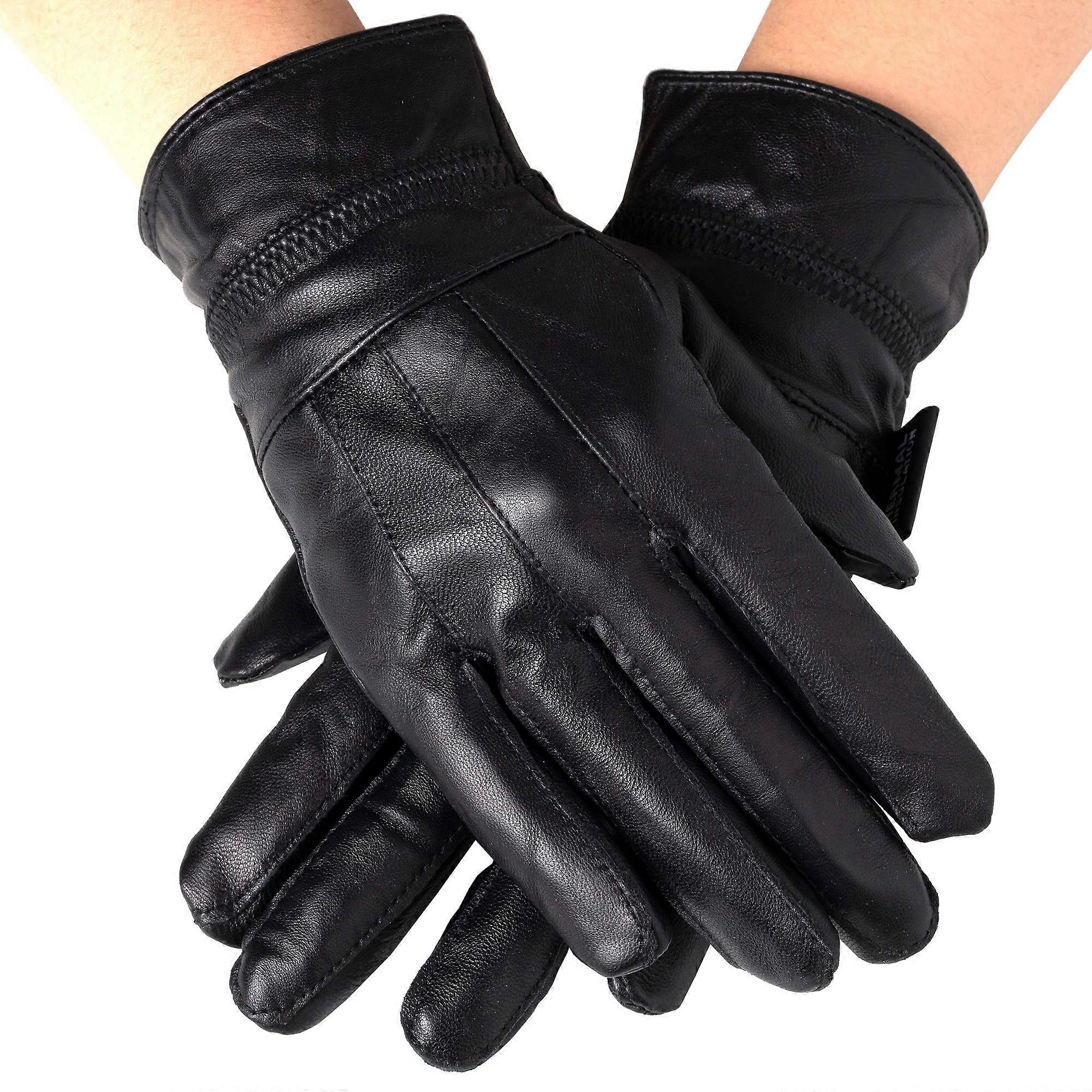 Women's Touch Screen Gloves Leather Thermal Winter Phone Compatible Size M