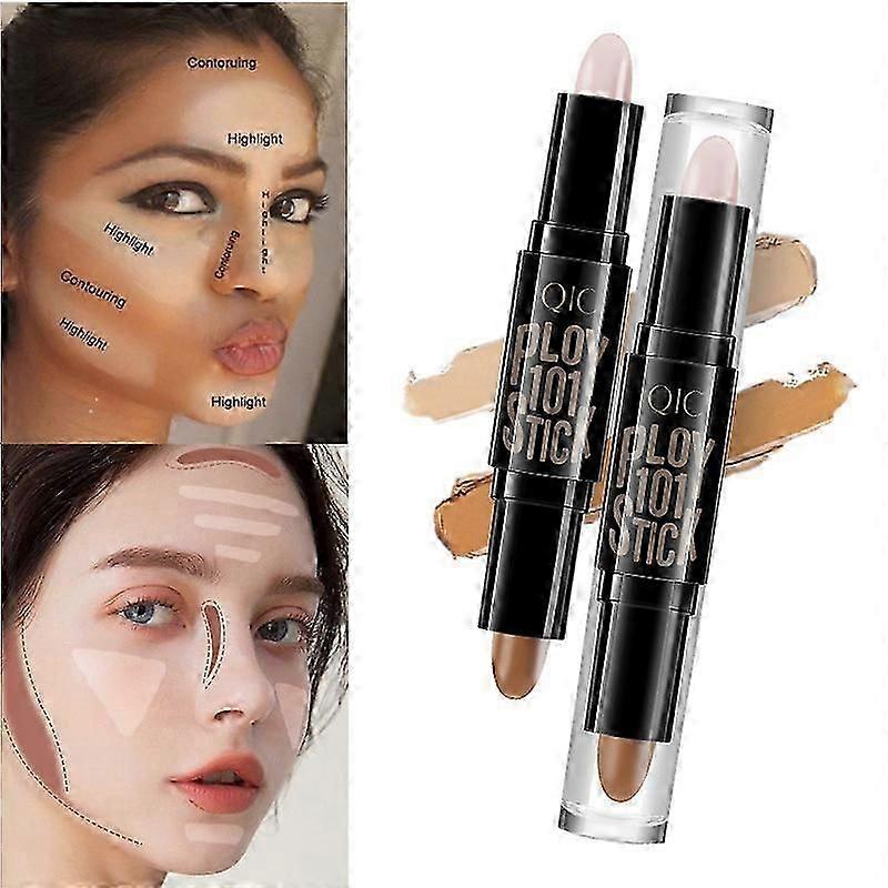 Dual-ended Highlight & Contour Stick Make Up Concealer Kit For 3d Face Shaping Body Shaping Make Up