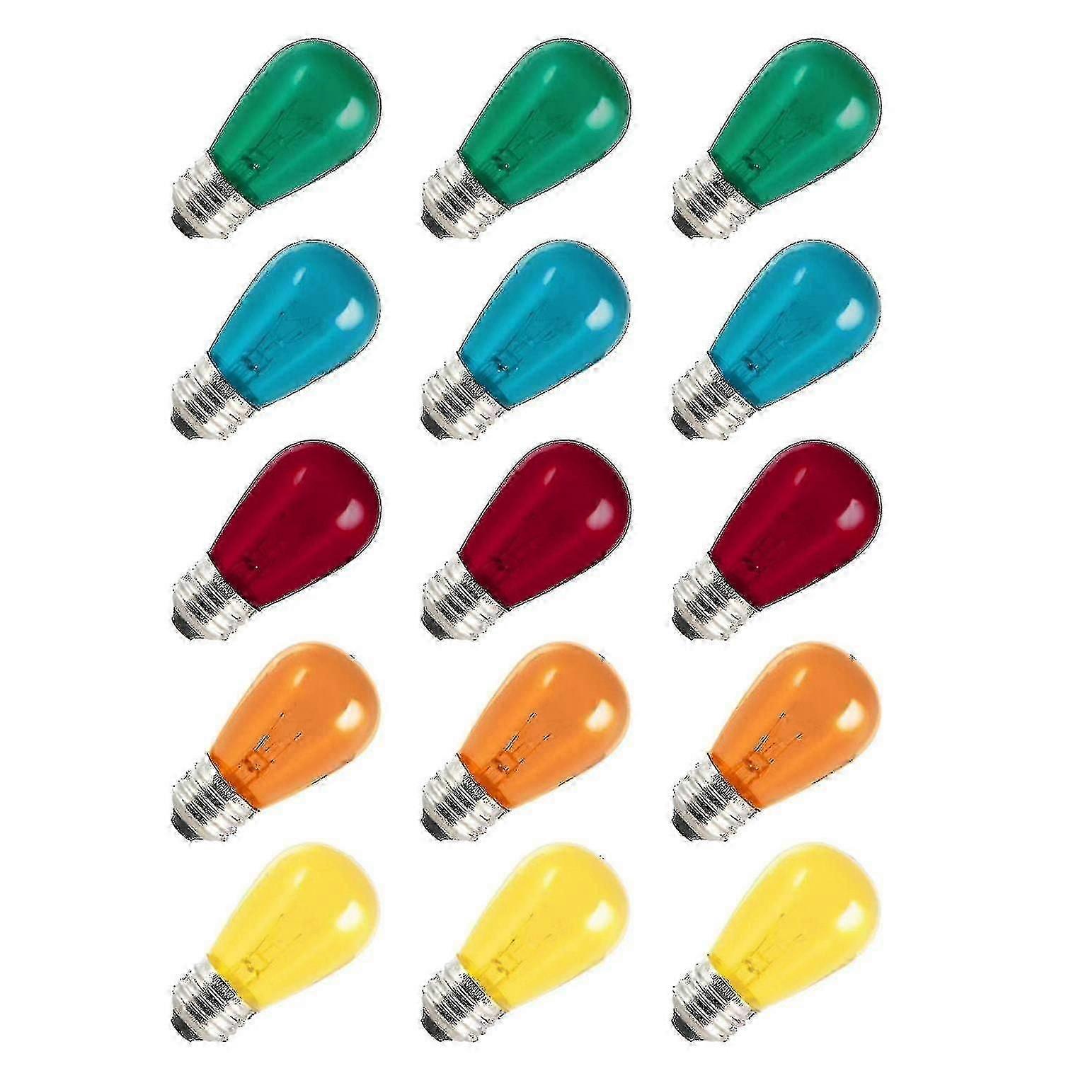 15パック3v LEDs14色付き交換用電球は家と互換性があります