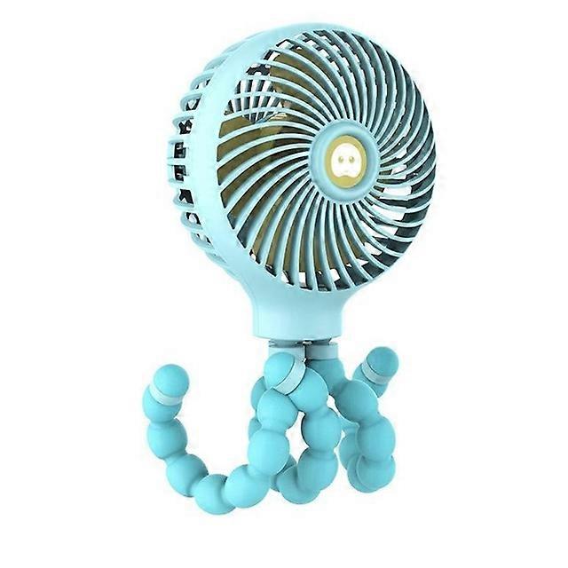 (New) Octopus Deformed Cartoon Folding USB Rechargeable Mini Handheld Fan