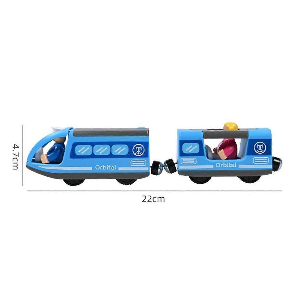 Battery Operated Action Train Set Compatible with Wooden Tracks Toys