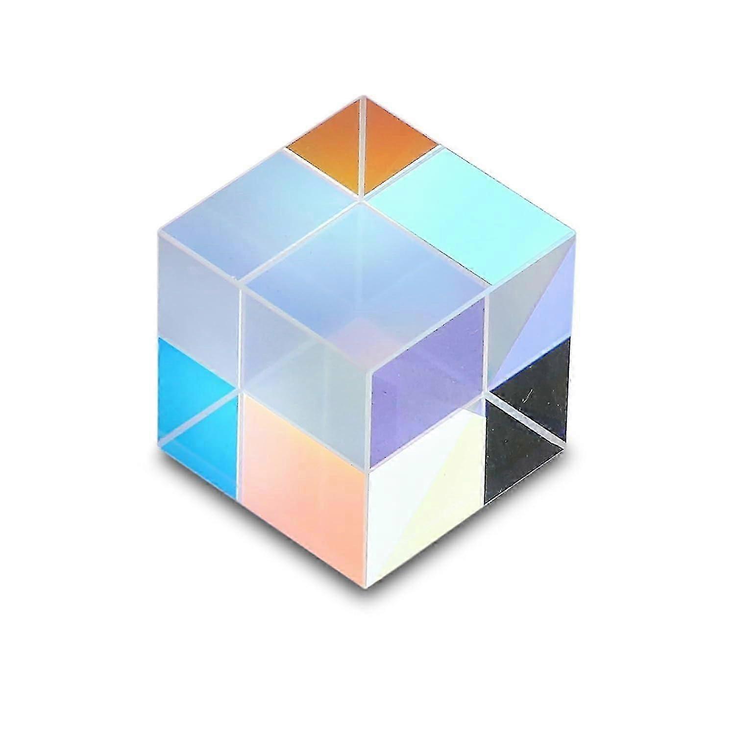 20mm RGB Dispersion Prism Optical Glass X-Cube Prism for Teaching Light Spectrum Physics- Gift of Light