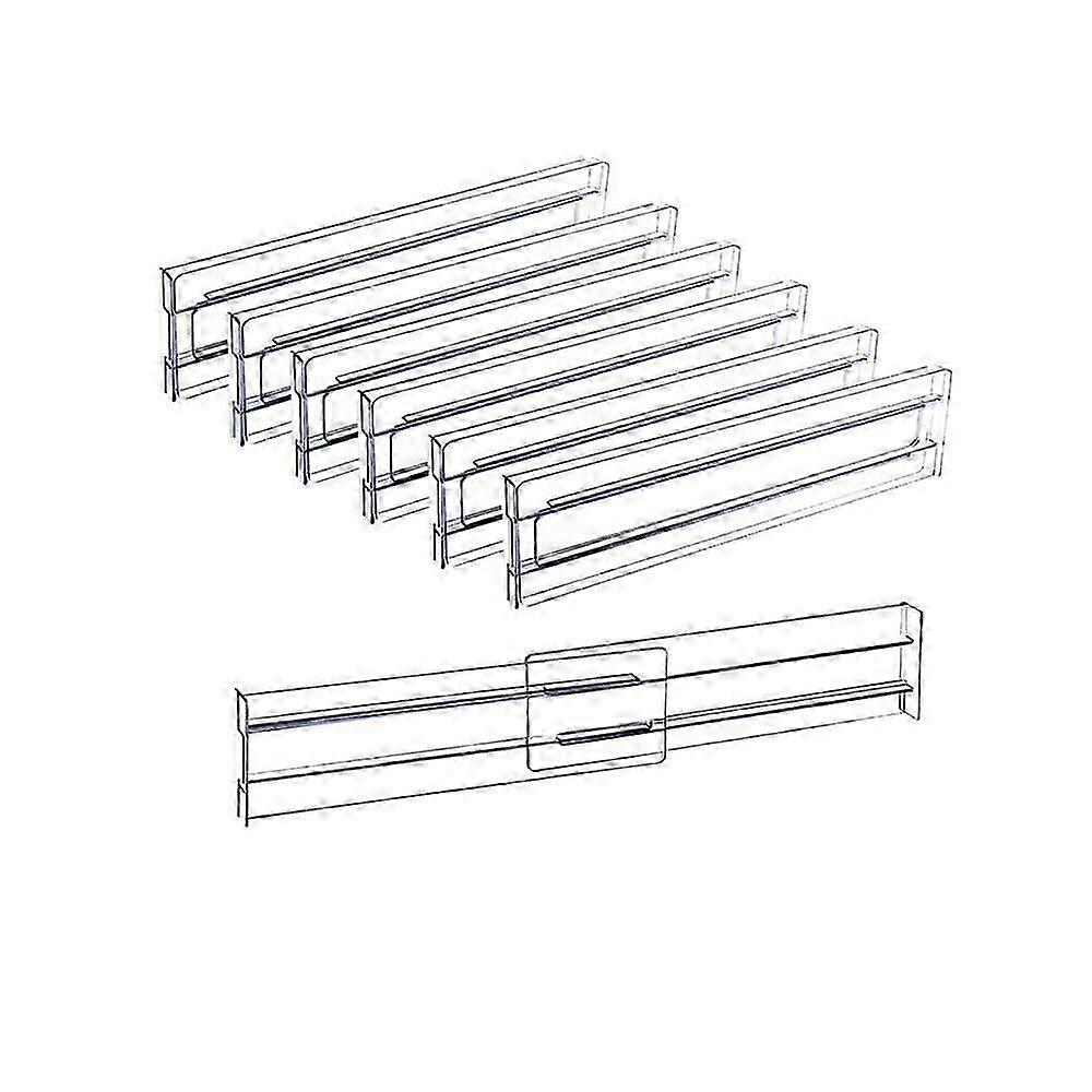 Expandable Acrylic Drawer Dividers, 6-Pack