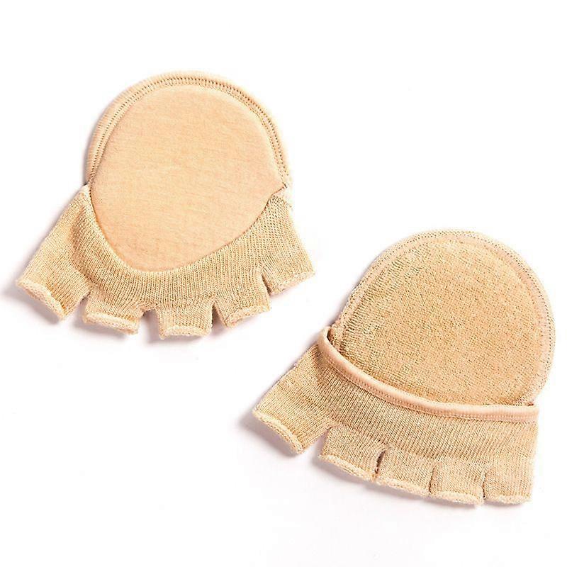 Open Toe Socks Front Foot Pads Women's Non-Slip Open Toe Half Sock Pads Toe Separation Corrective Socks