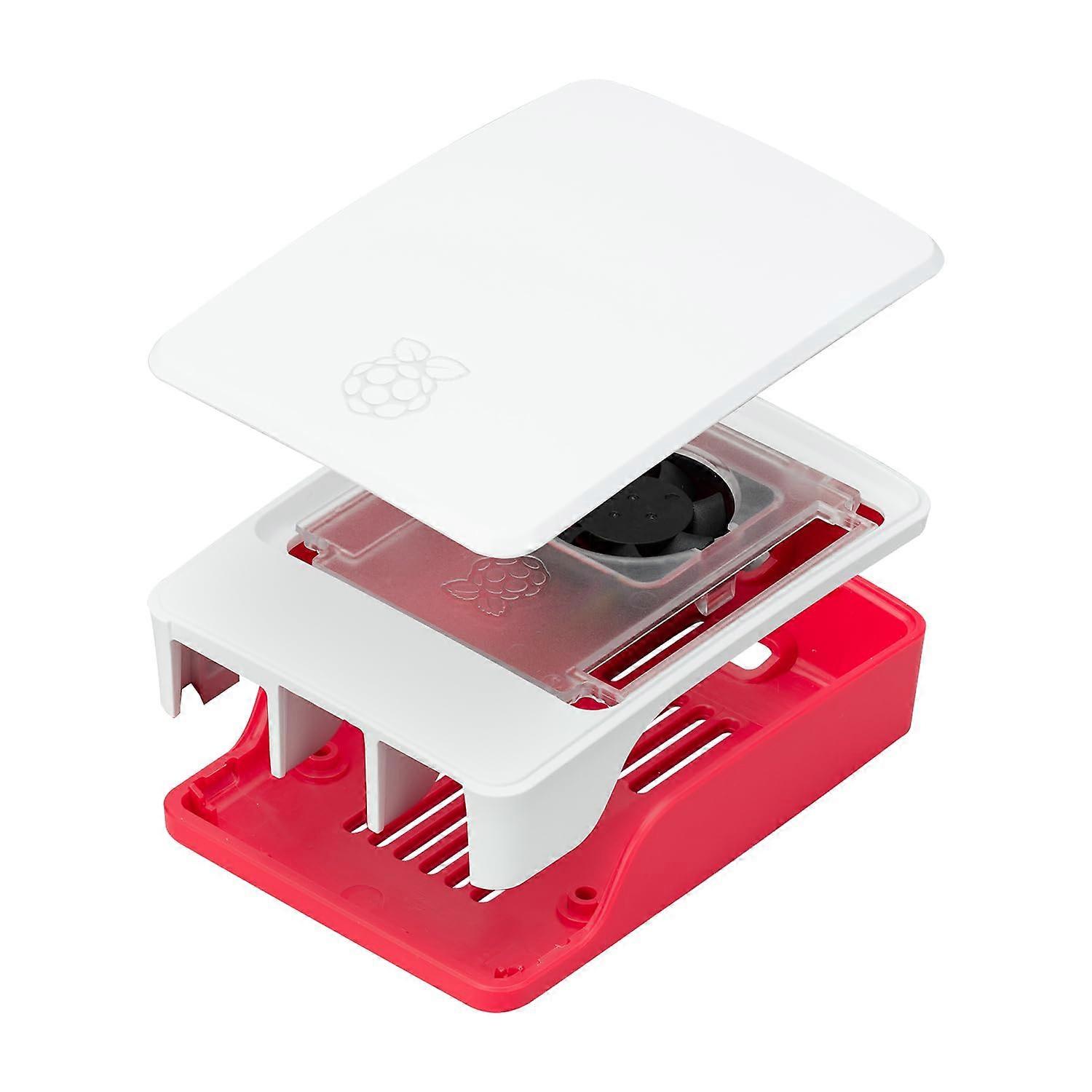 Raspberry Pi 5 Case - Official Raspberry Pi 5 Red White Case Active Cooling PWM Fan Protection
