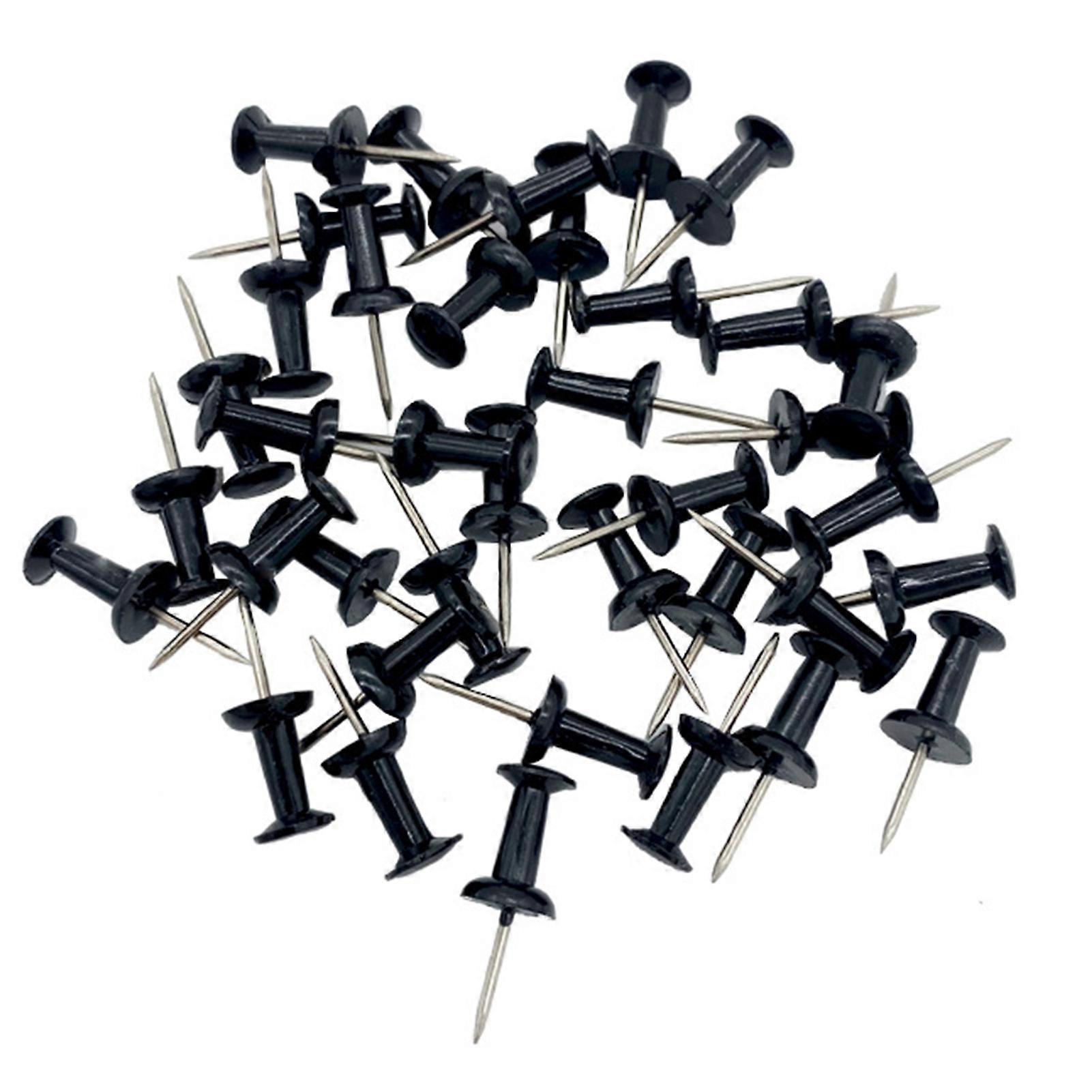 100pcs Black Thumb Tacks with Long-Term Durability Wall Picture Versatile
