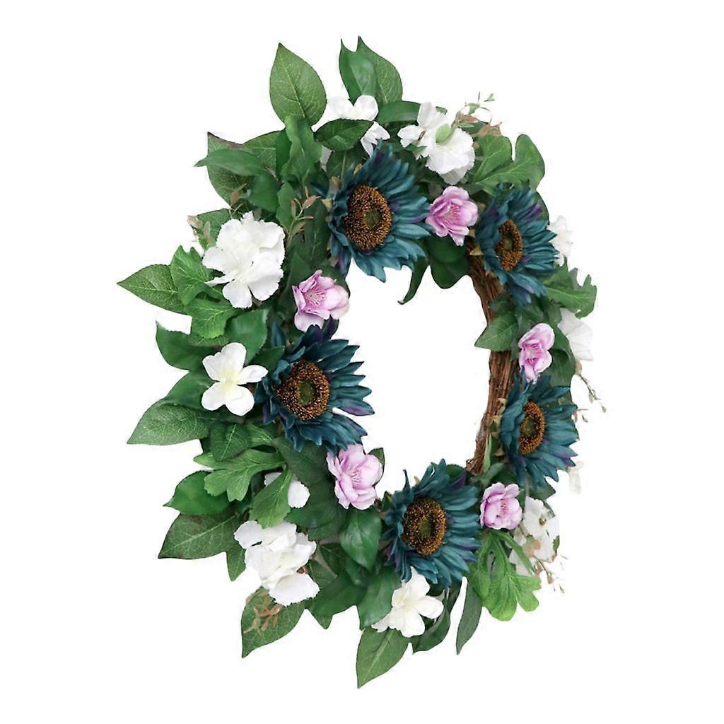 Corona di fiori artificiali Corona primaverile Decorazione per le case coloniche della porta d'ingresso