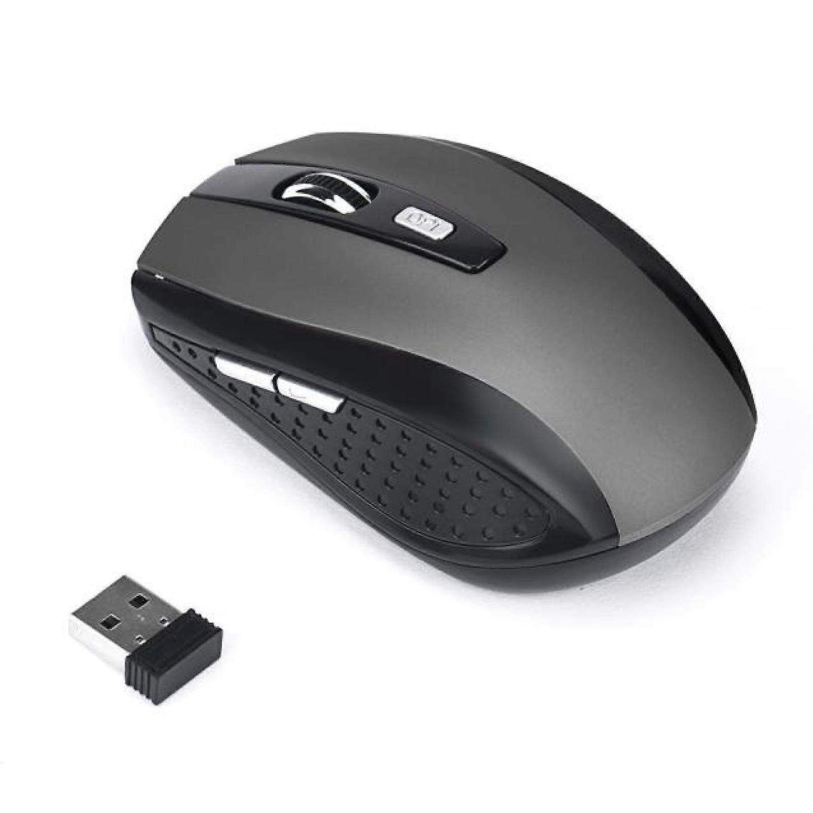 Wireless Gaming Mouse 2.4GHz with USB Receiver for PC and Laptop, Ergonomic Gray Design, High Precision Sensor