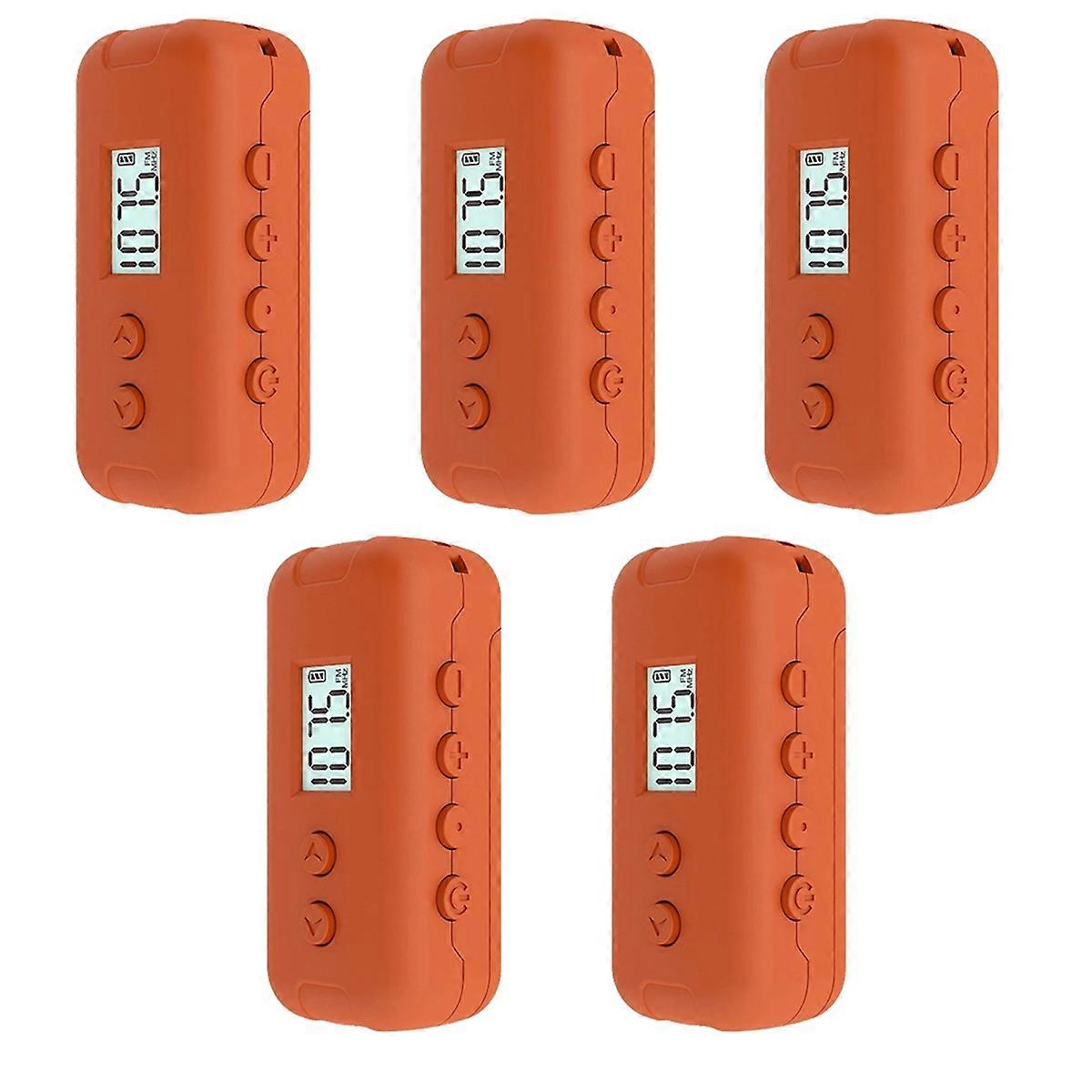 Pocket FM Radio Portable Mini DSP Radio 50-108MHz with LCD Display Outdoor Sports Handheld Radios Receiver