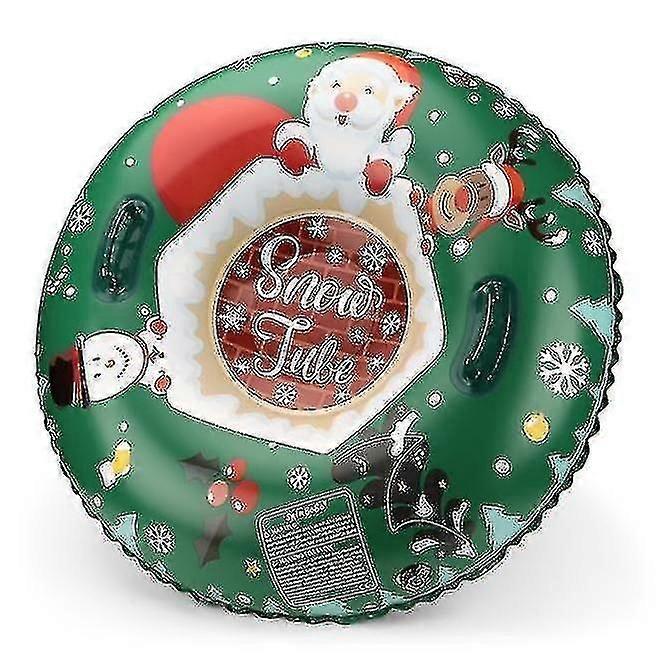 Kids Snow Tube Heavy Duty Inflatable Snow Sled With Handles Skating