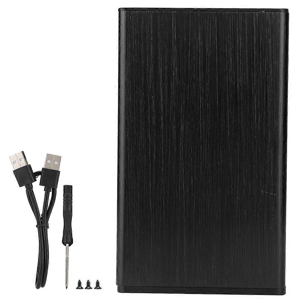 22I12-RTK 2.5inch USB Parallel Port Metal Drawing Notebook IDE Hard Drive Disk Enclosure Black