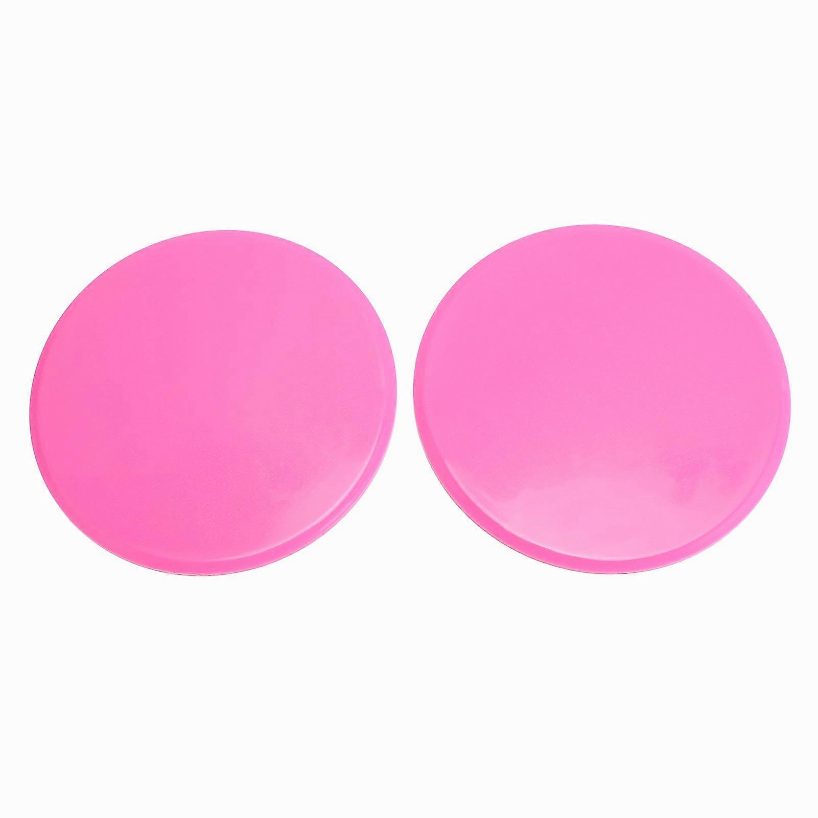 2pcs Core Sliders for Working Out Compact Dual Sided Gliding Discs for Full Body Workout Fitness Home Exercise Equipment Round Pink