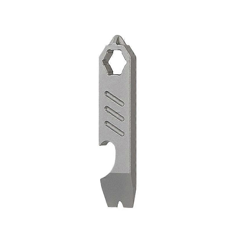 Multifunctional Keychain Crowbar Bottle Opener Scale Hexagonal Wrench EDC Outdoor Tools