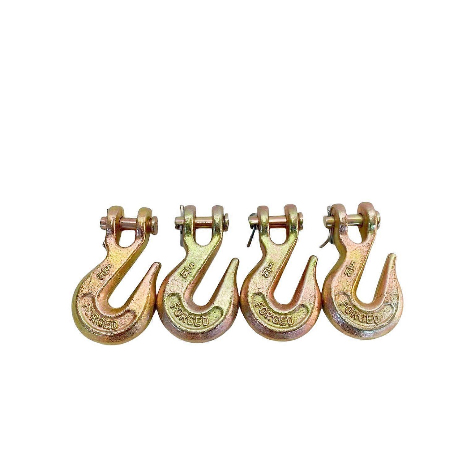 5/16' Chain Hook G70 Clevis Grab Hooks Trailer Safety Chain Hooks 4 Pack for Tow Truck