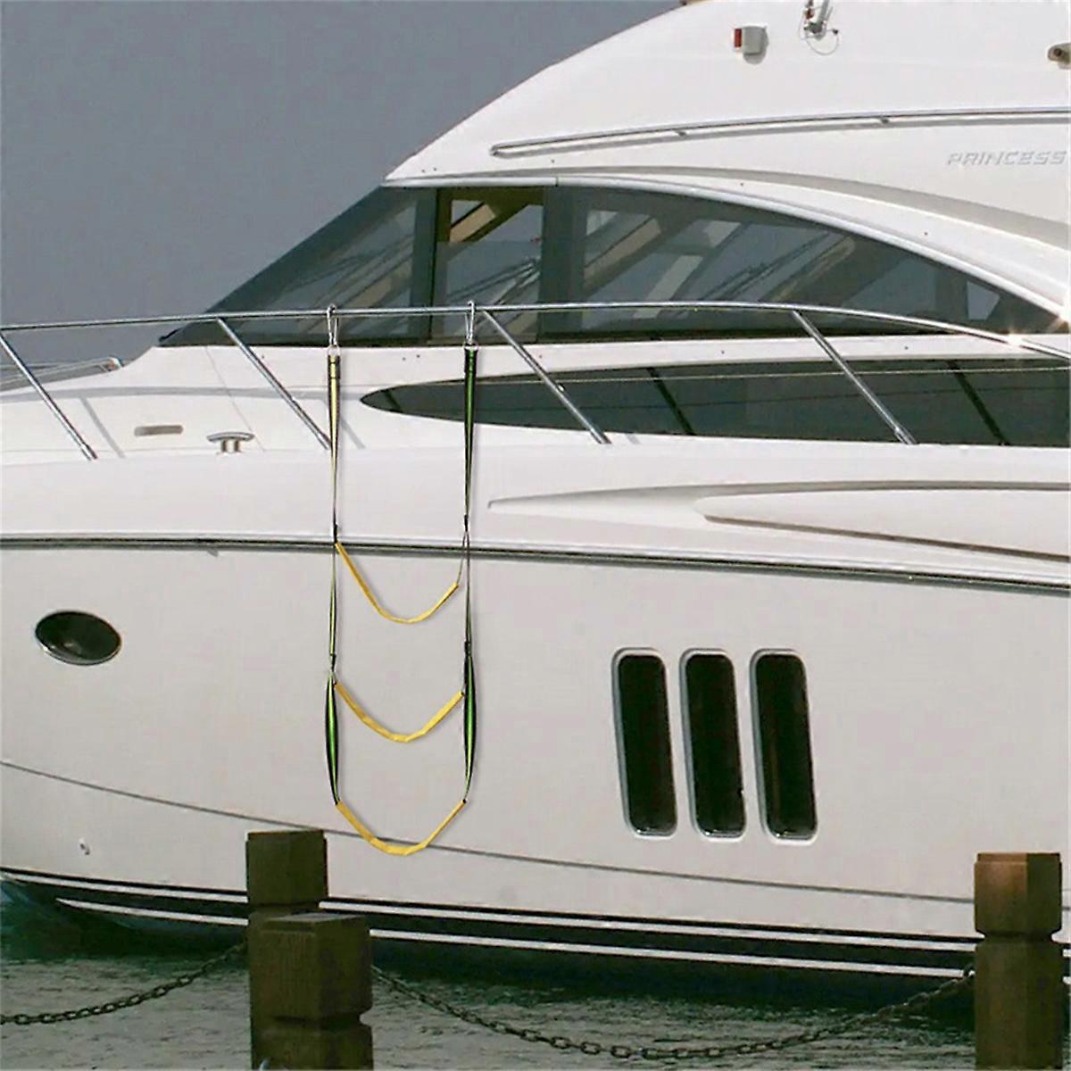 Portable Boat Rope Ladder 3 Step Folding Hanging Boat Boarding Ladder