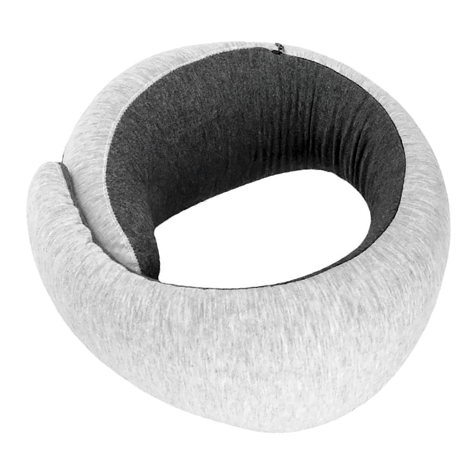 Travel Neck Support Pillow with Memory Foam Removable Cover Adjustable Airplane Neck Rest Pillow