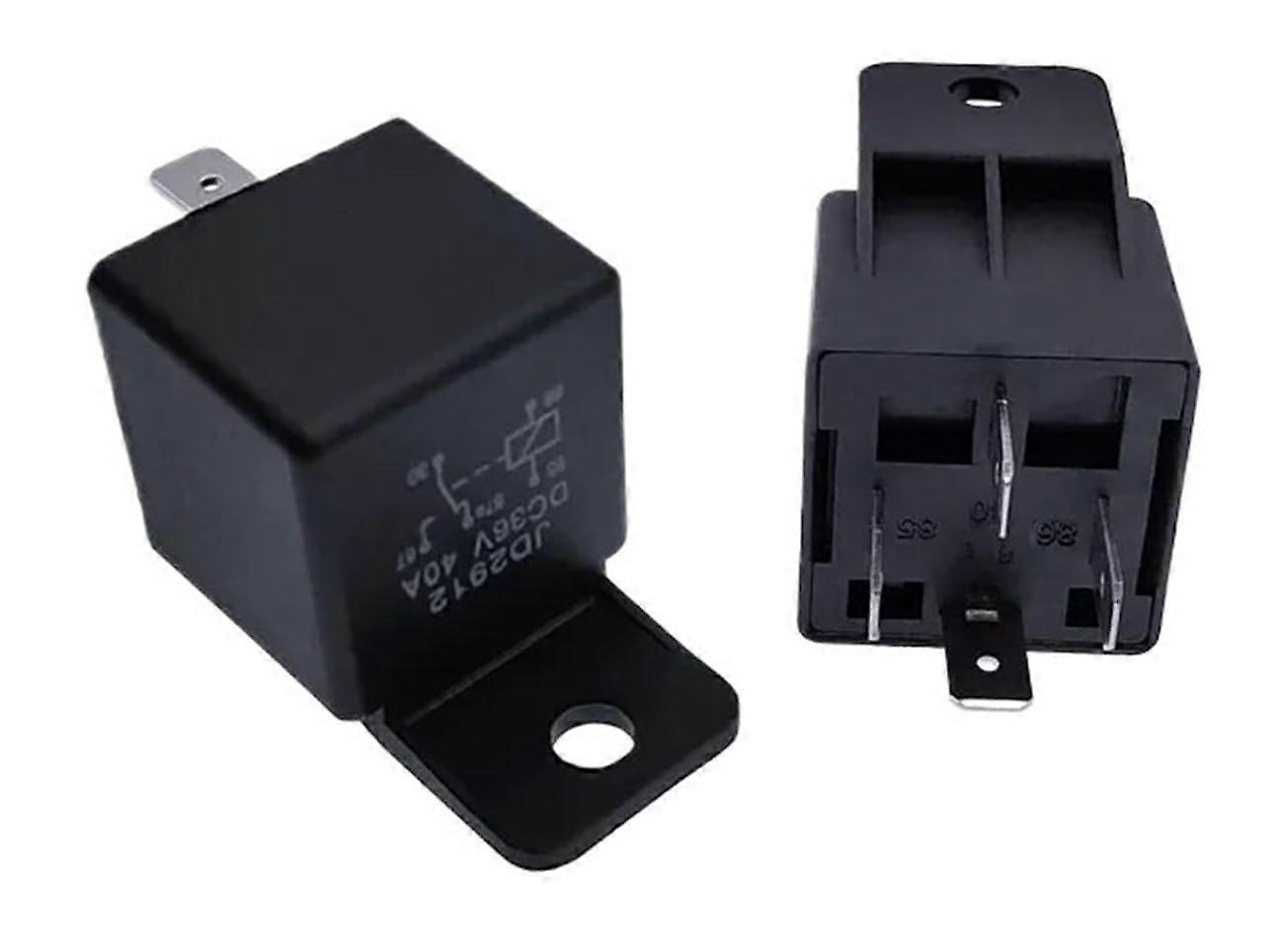 40A Auto Car Relay JD2912 4Pin 5Pin DC 12V 24V 36V 48V 72V With Mounting Hole Coil Power 1.8W Automobile Control Device
