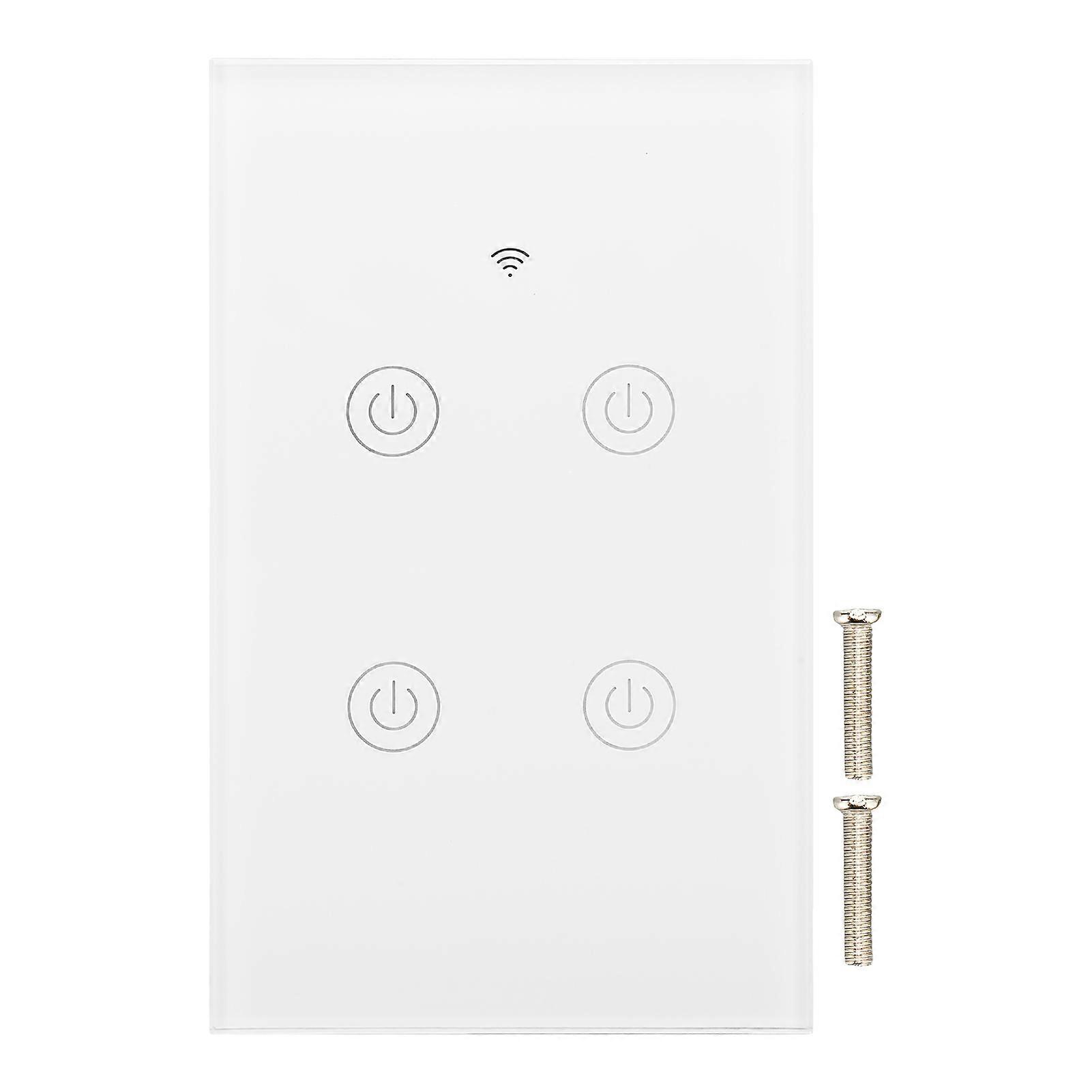 Smart Switch Wireless Voice Control Timed Use APP Control 4 Gang Wall Switch