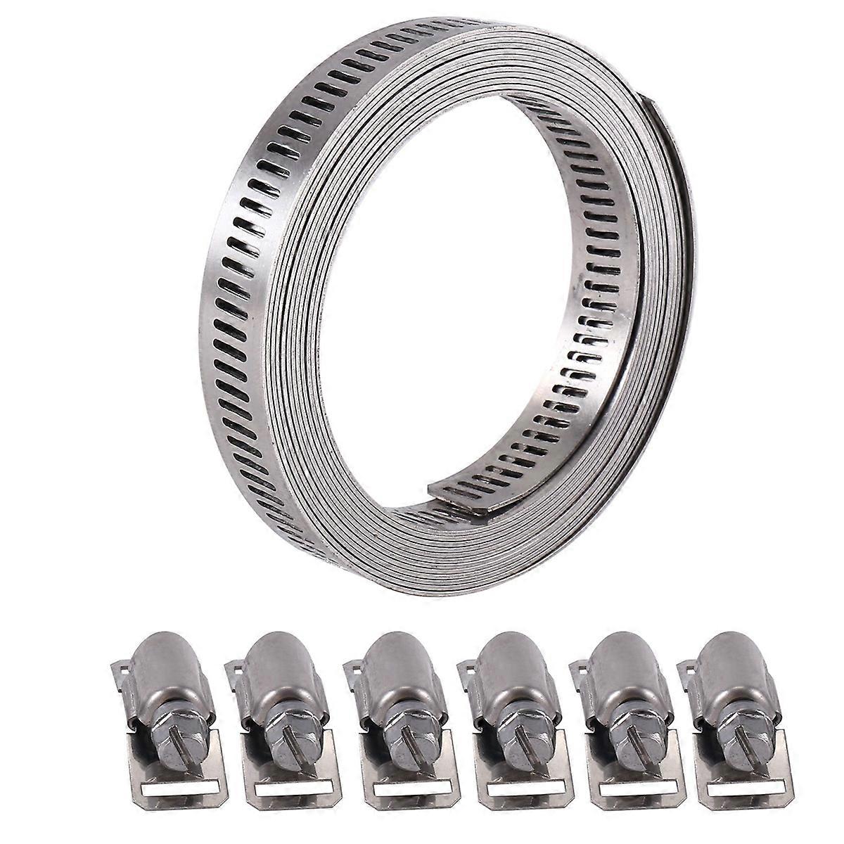 304 Stainless Steel Worm Clamp Hose Clamp Strap 7.9Feet