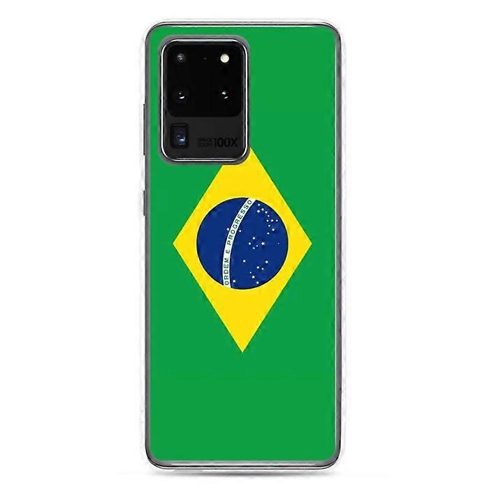 Phone Case - PIXELFORMA - Brazil Flag - Compatible with Samsung Galaxy S24 Plus - Flexible - Shockproof