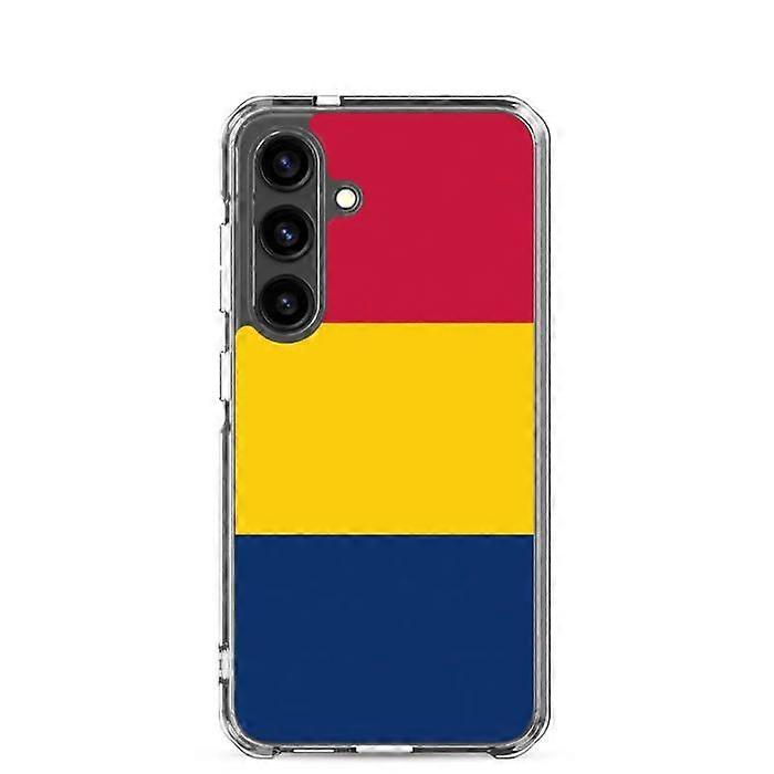 Phone Case - PIXELFORMA - Samsung Galaxy S22 Ultra - Chad Flag - Transparent Plastic - Vertical
