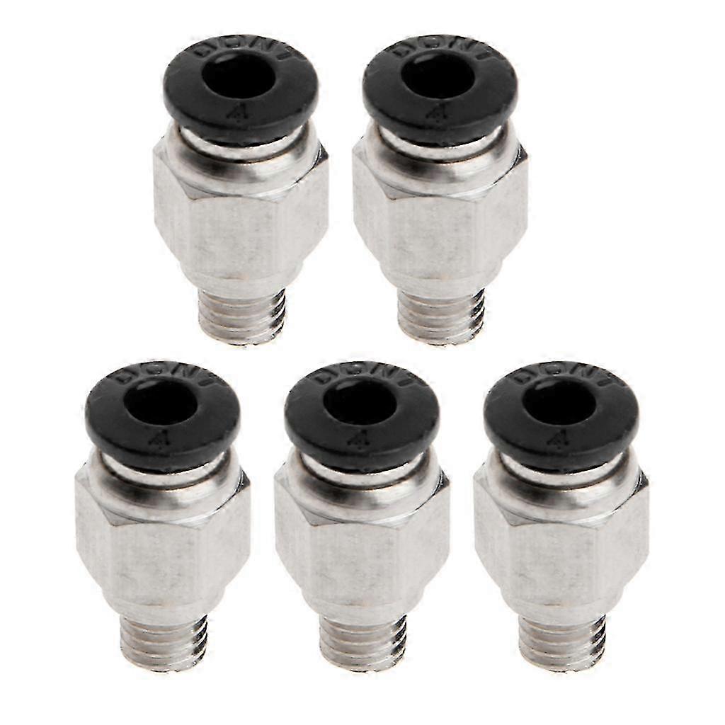 5 Pcs PC4-M6 Macho Encaixe Pneumático Reto Encaixe Rápido para Conectar