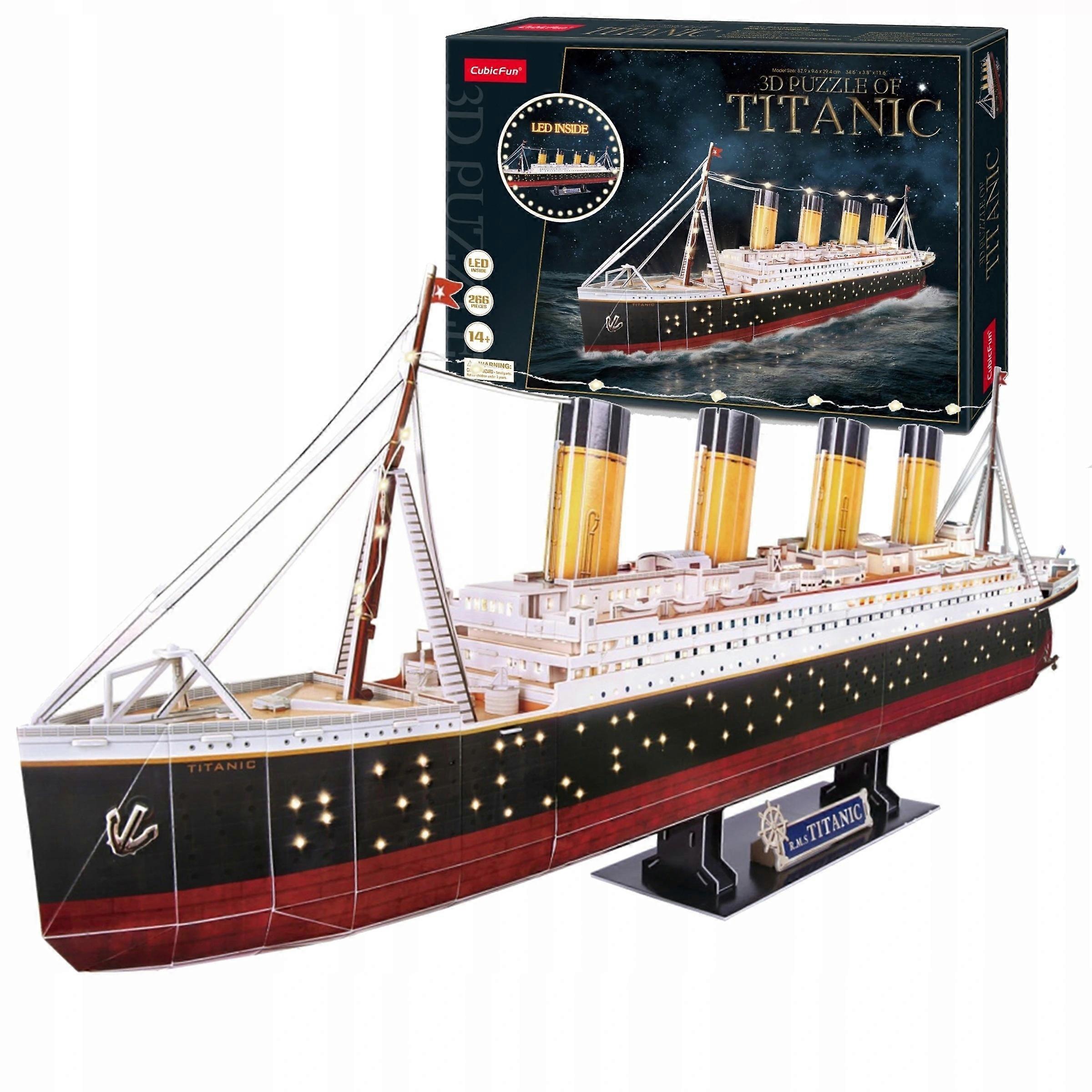Puzzle 3d Cubic Fun Led Titanic 266 El.