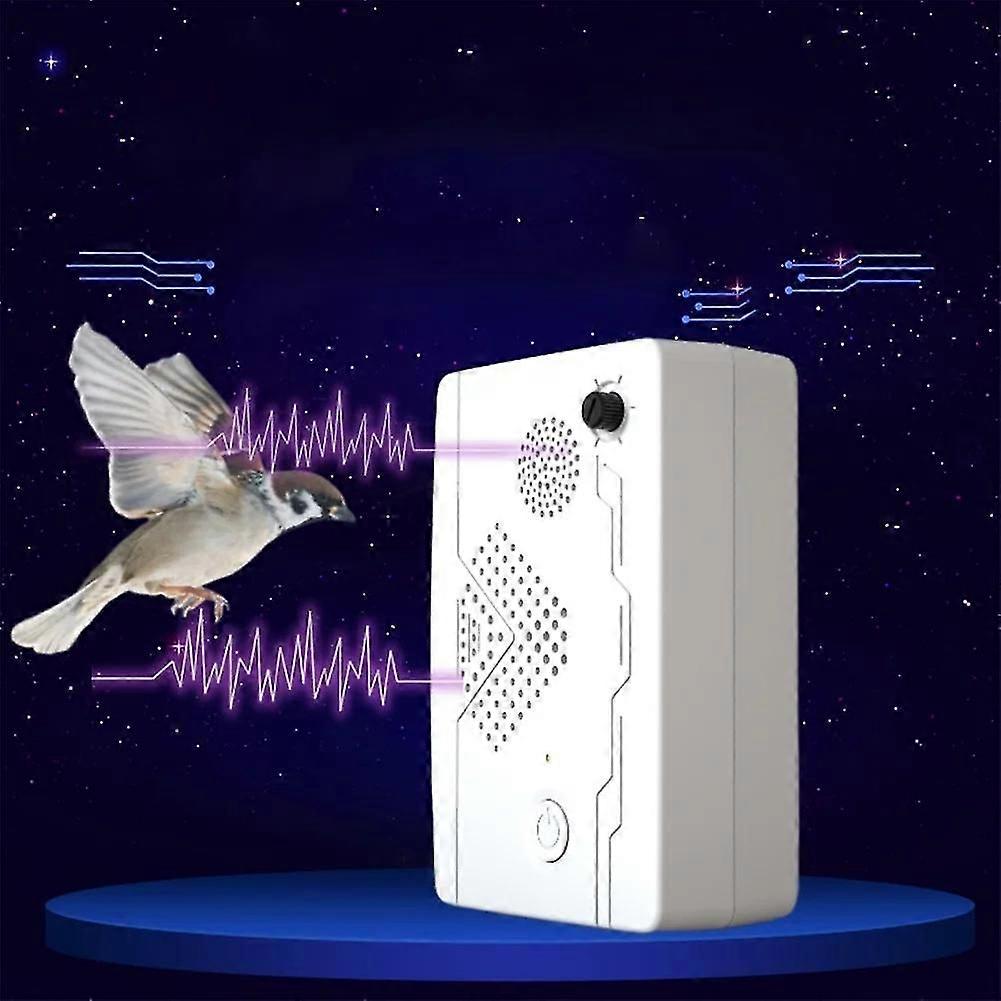 Usb rechargeable ultrasonic bird repeller electronic outdoor barking deterrent