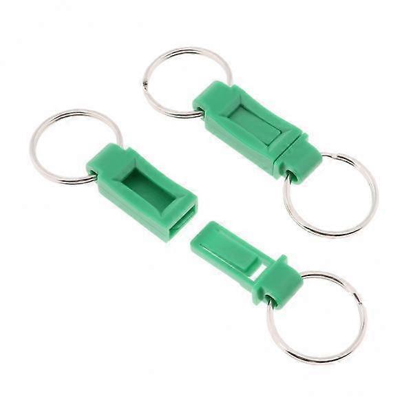 Pack of 6 Split Key Holders - Sleek Olive