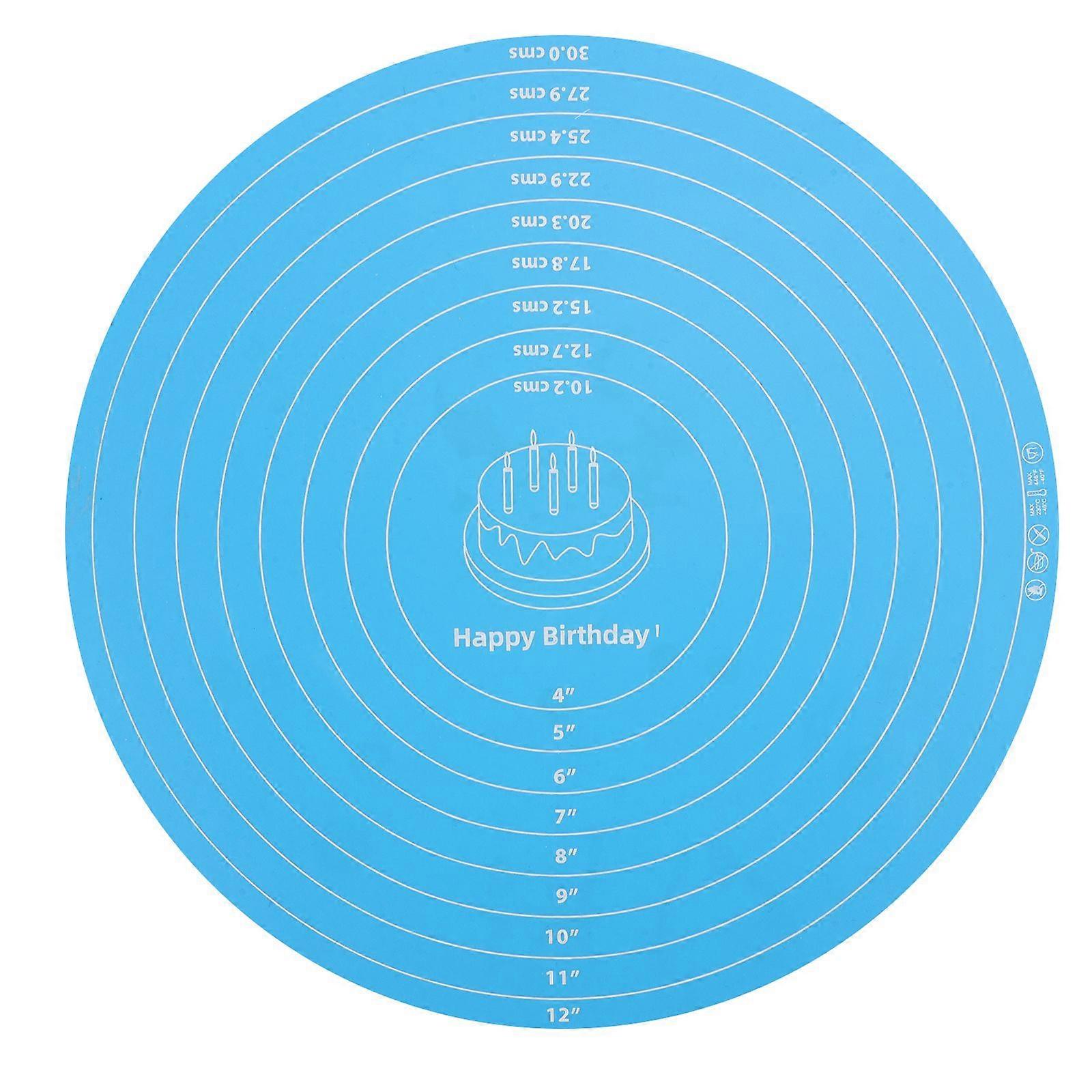 Silicone Baking Mat with Measurements for Cake Turntable Stand Non-Stick Pastry Baking Sheet