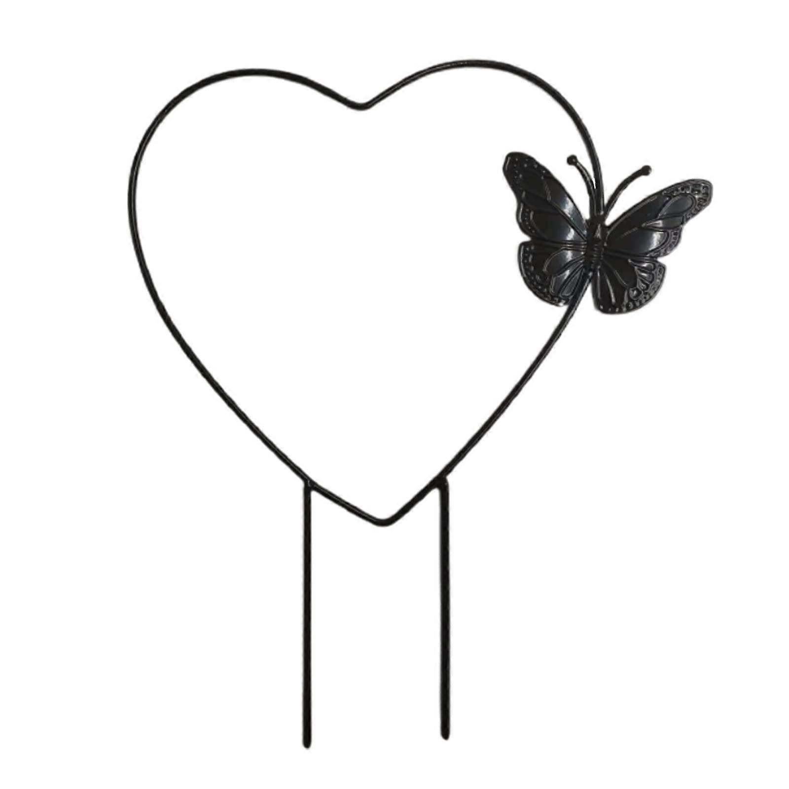 2 x Iron Trellis for Climbing Plants 13.7' Butterfly Metal Heart Trellis with Rustproof Coating