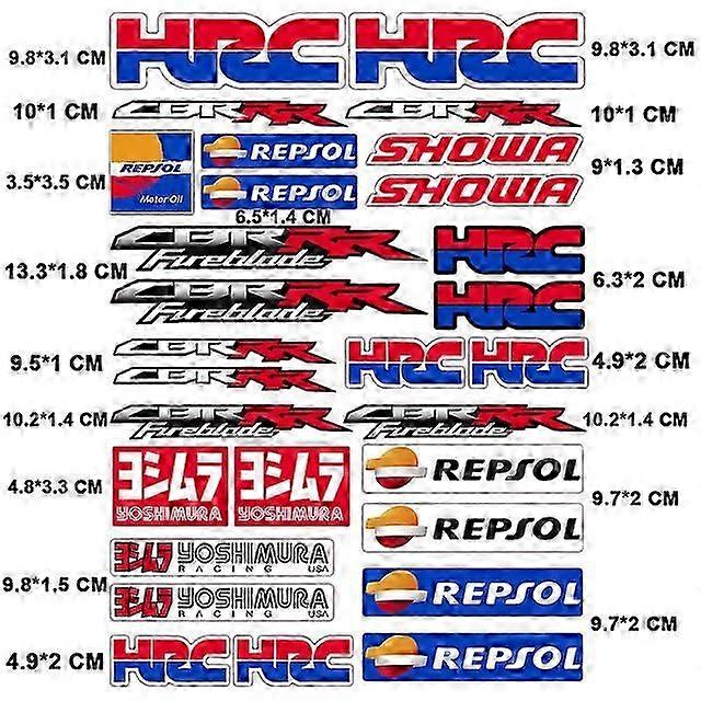 عاكسة ملصقات الدراجات النارية سباق دبابة خوذة الملحقات ملصقات للماء لهوندا HRC ريبسول Cbr1000rr/600rr/500r/250r