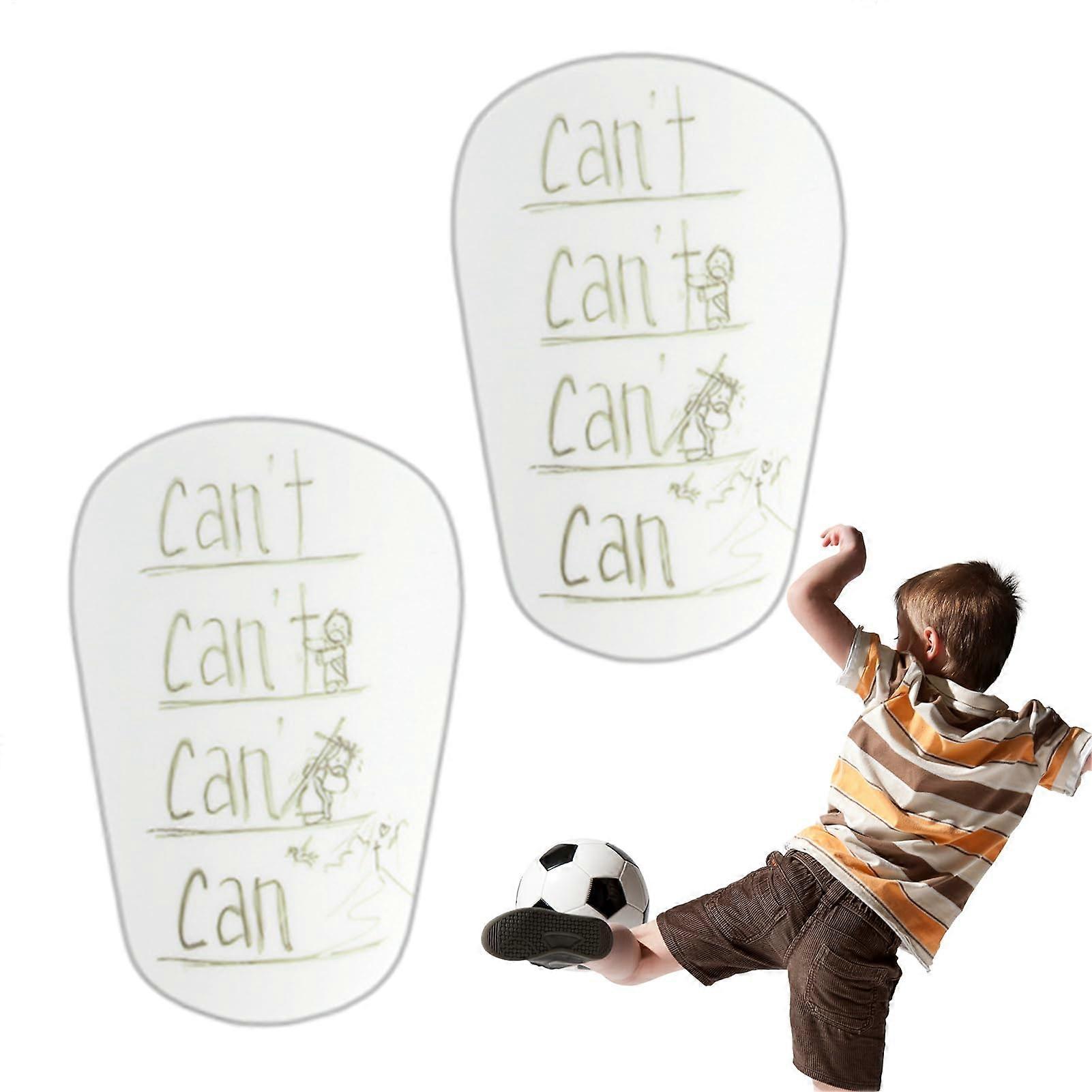 Football shin guards for children, small leg protectors for training, competition White XS