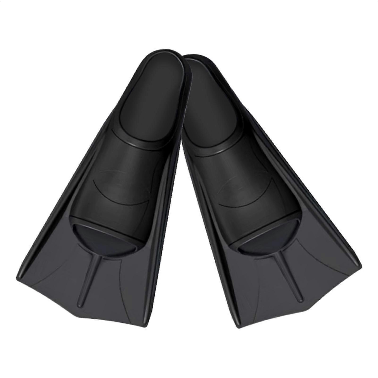 Floating F, Reusable Swimming Fin for Pool, Silicone Flipper, Diving Training Black M