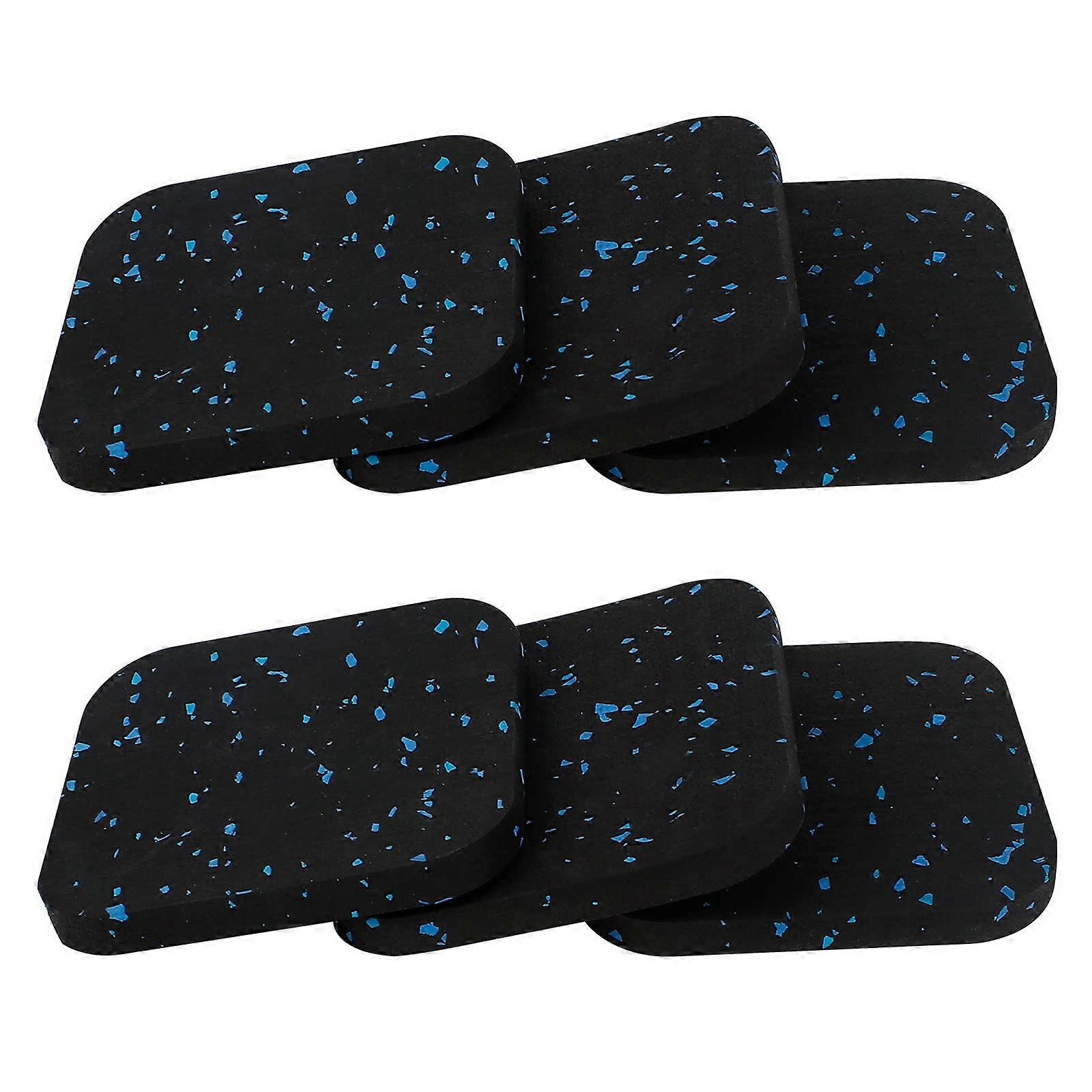 Anti-Vibration Mats Pack of 6, Rubber Non-Slip Shock Absorbing Pads for Washing Machine, Dryer, Fridge, 10x10x1 cm