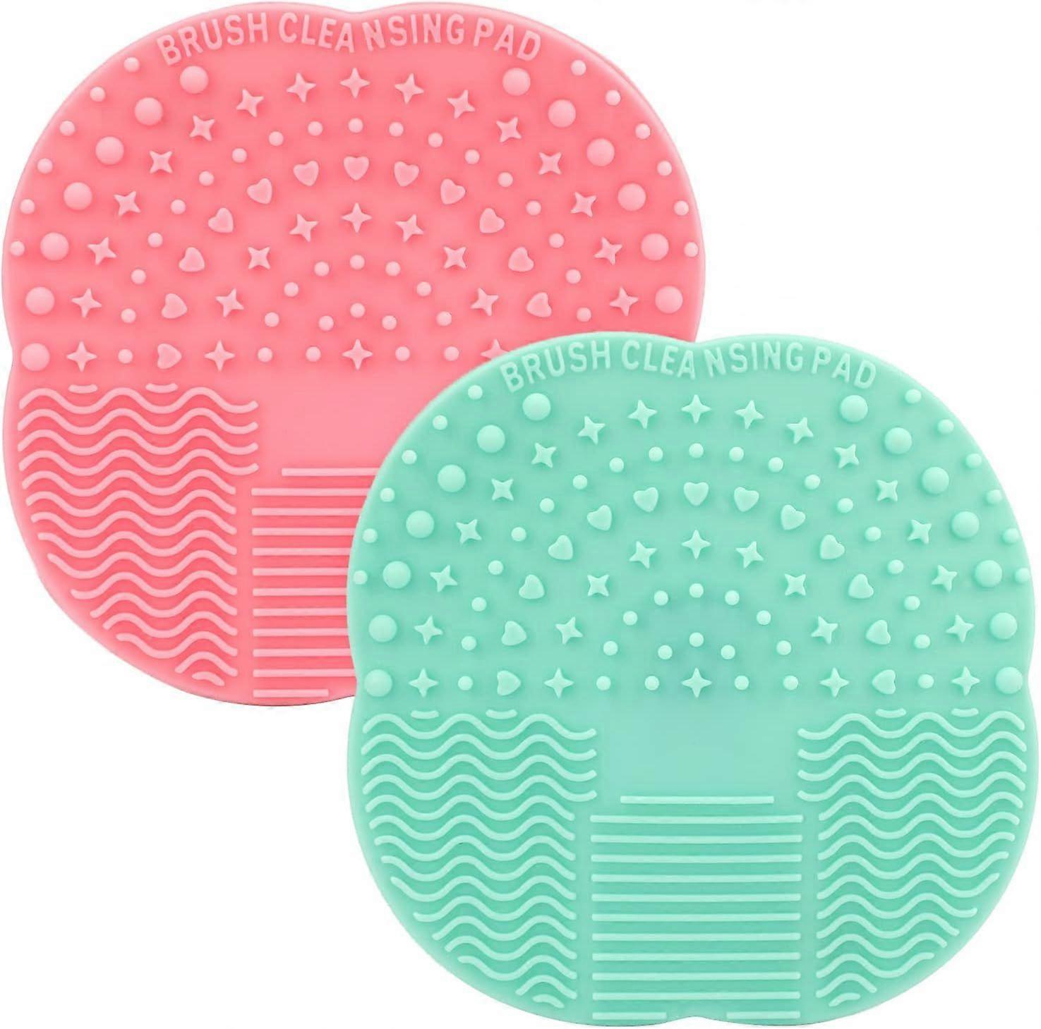 Pack Silicone Brush Cleaner, Makeup Brush Cleaning Mat Tool