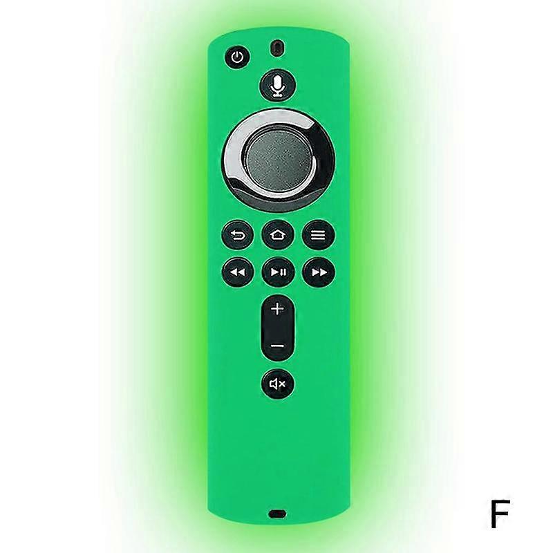Luminous Green (F)$Amazon 5.9-inch Silicone Case Fire TV Fire TV Stick 4K TV Remote Control Media Player Protective Silicone Case