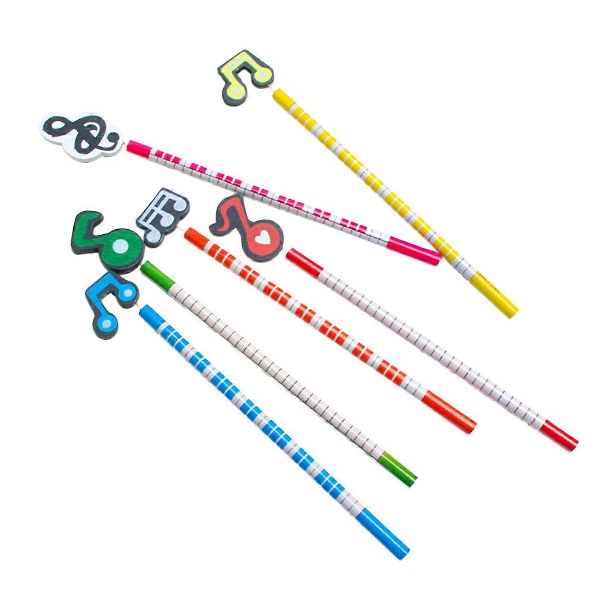 12pcs Pencils Musical Notation Shape Student Exam Pencils for Children Students