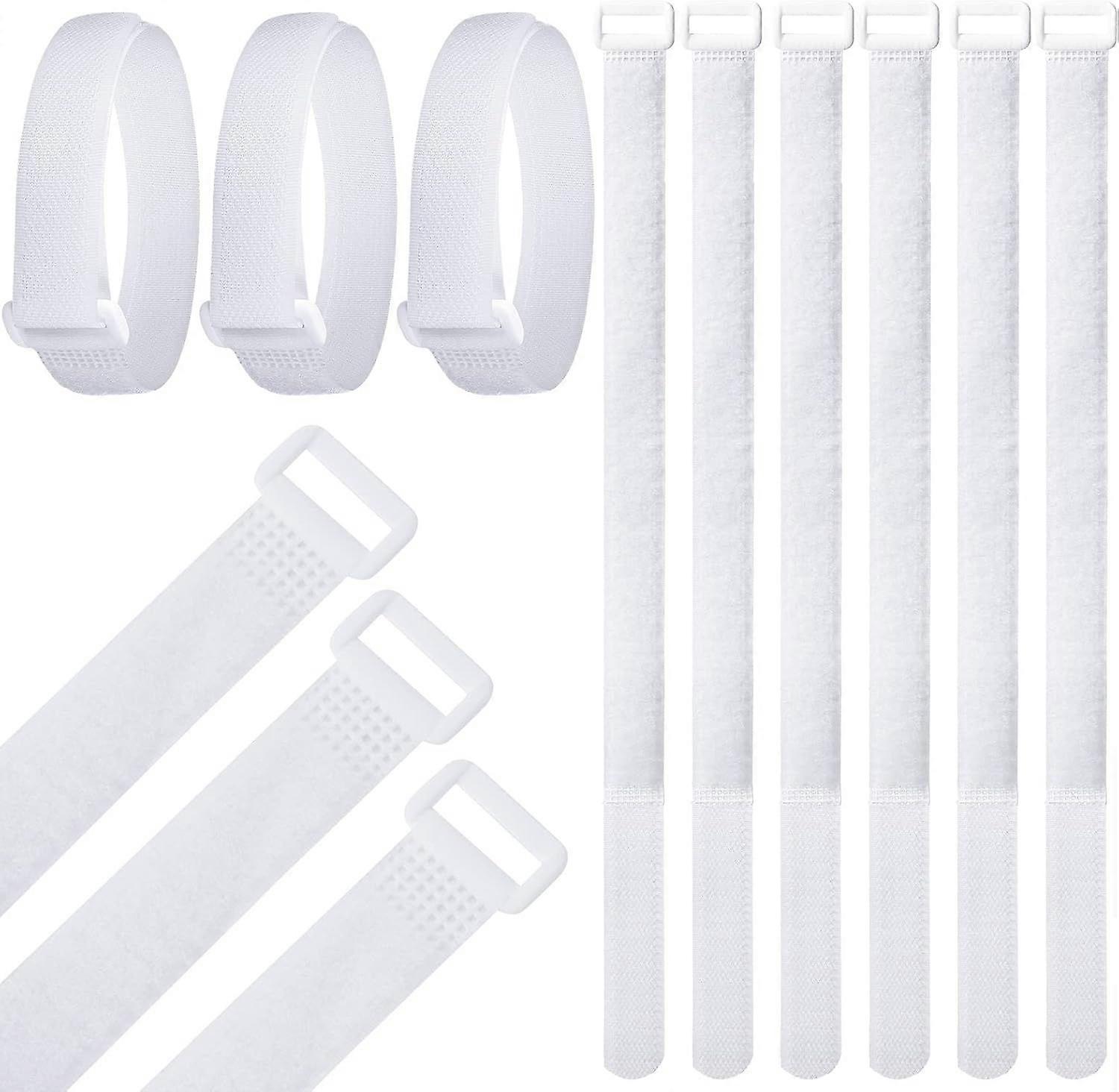 30 Pcs Goal Net Straps Soccer Attachment Trap White for Holding Nets to The Goal Posts for Boys Kids Training 14 x 0.8 Inch