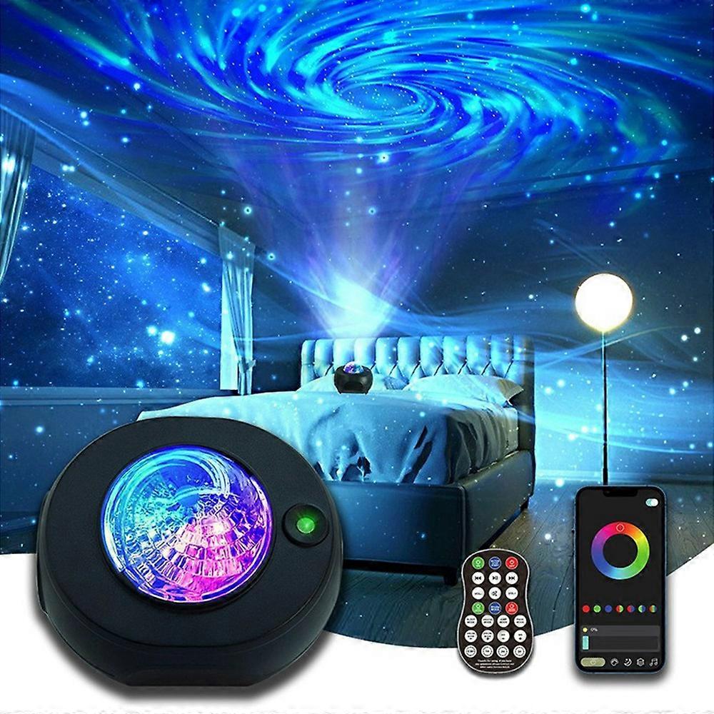 M1 Galaxy Star Projector Light Bluetooth-compatible Speaker Rotating Aurora Night Lamp with Timer