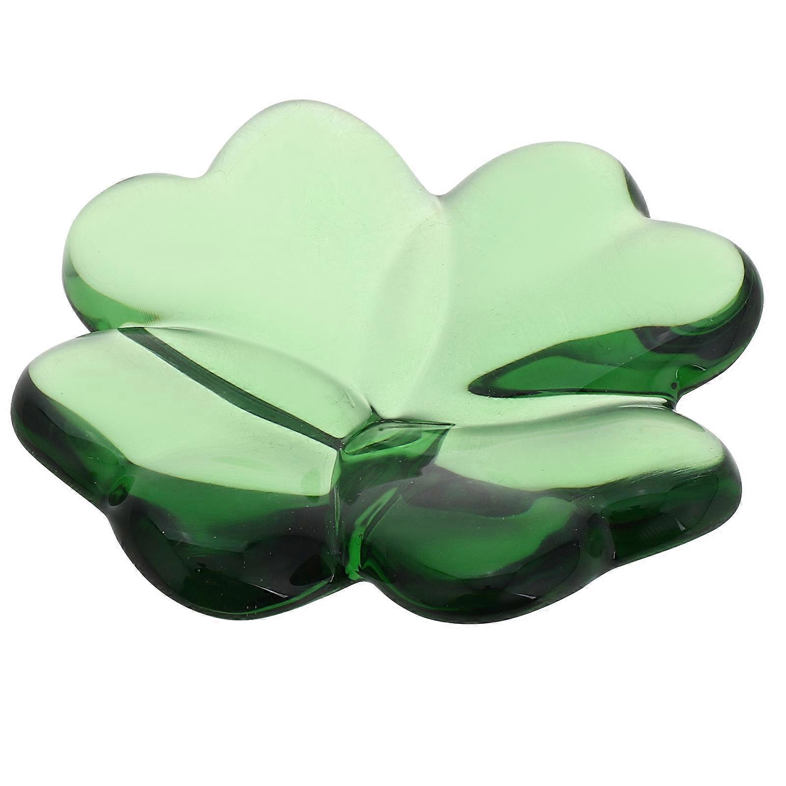 Crystal Flower Four Leaf Clover Figurine for Lucky Present