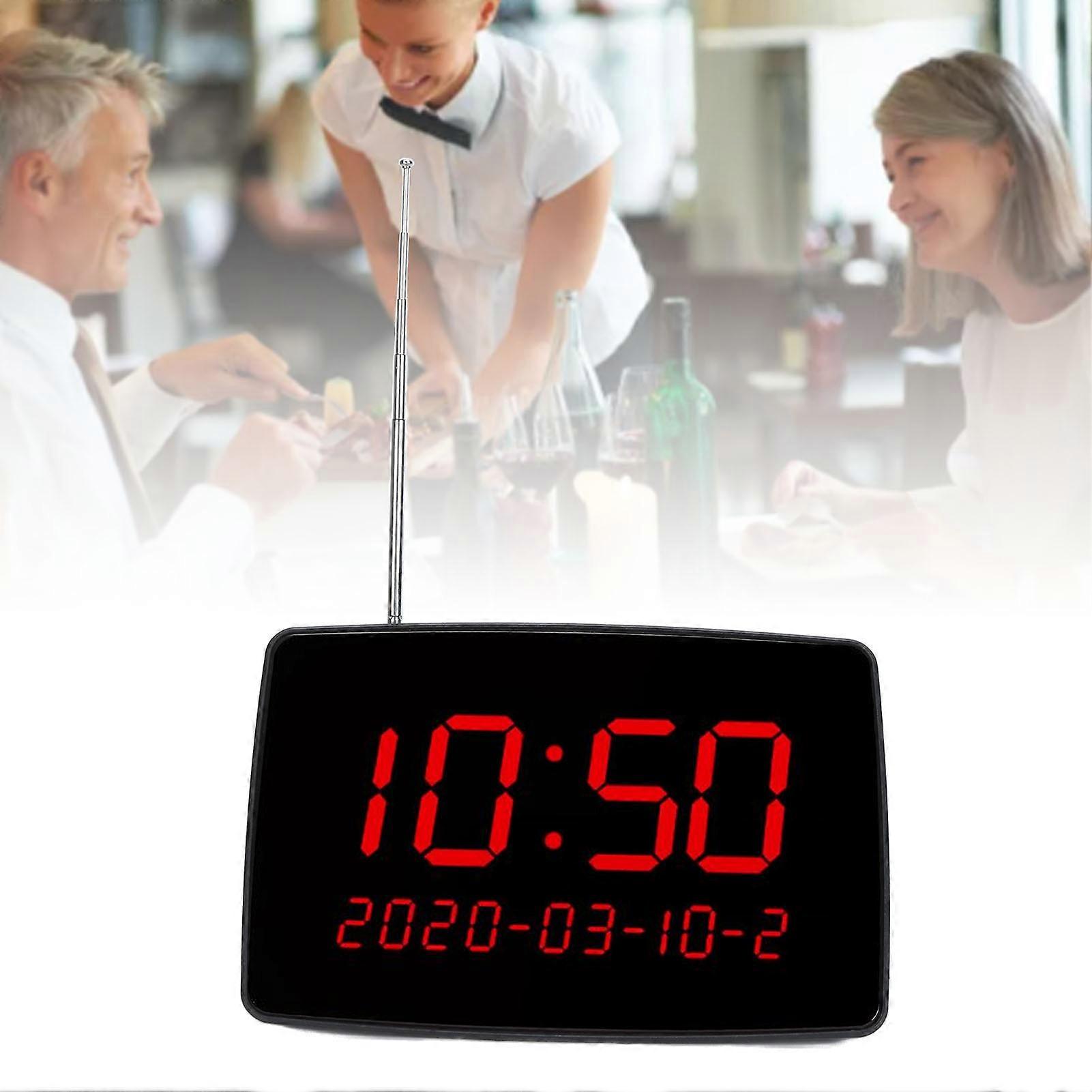 Wireless Calling System Professional 10 Call Buttons 1 Monitoring Unit High Sensitivity Restaurant Paging System for Hospital Nursing Home 100‑240V U