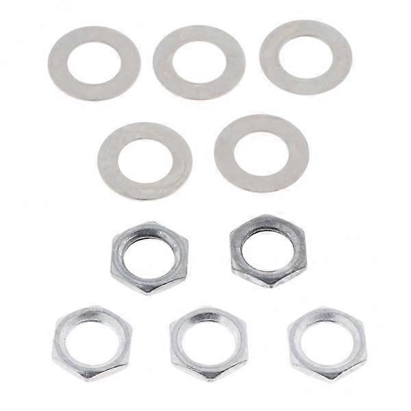 3- Pack of 5 Electric Guitar Output Input Nuts Washers Gaskets 8mm