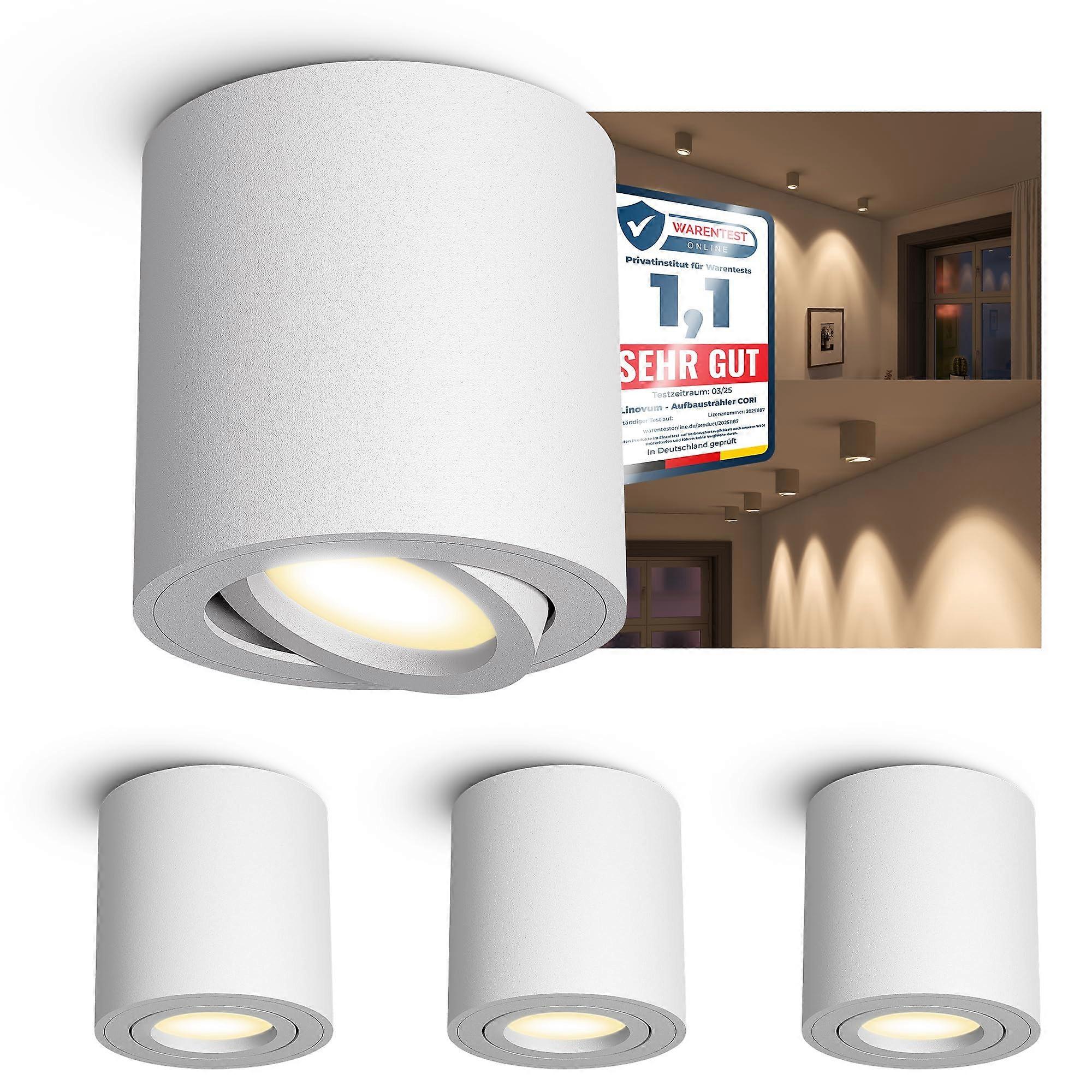 Set mit 4 Cori Strahlern Weiß Dimmbar LED GU10 Warmweiß 6,5W 230V