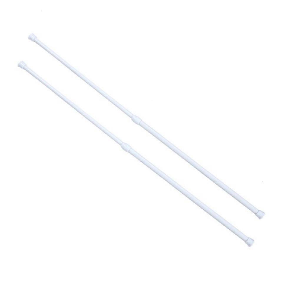 Adjustable Metal Shower Curtain Rod High Elasticity Spring Tension Support Pole for Bathroom Easy No Drill Installation Extendable Slip Proof Shower