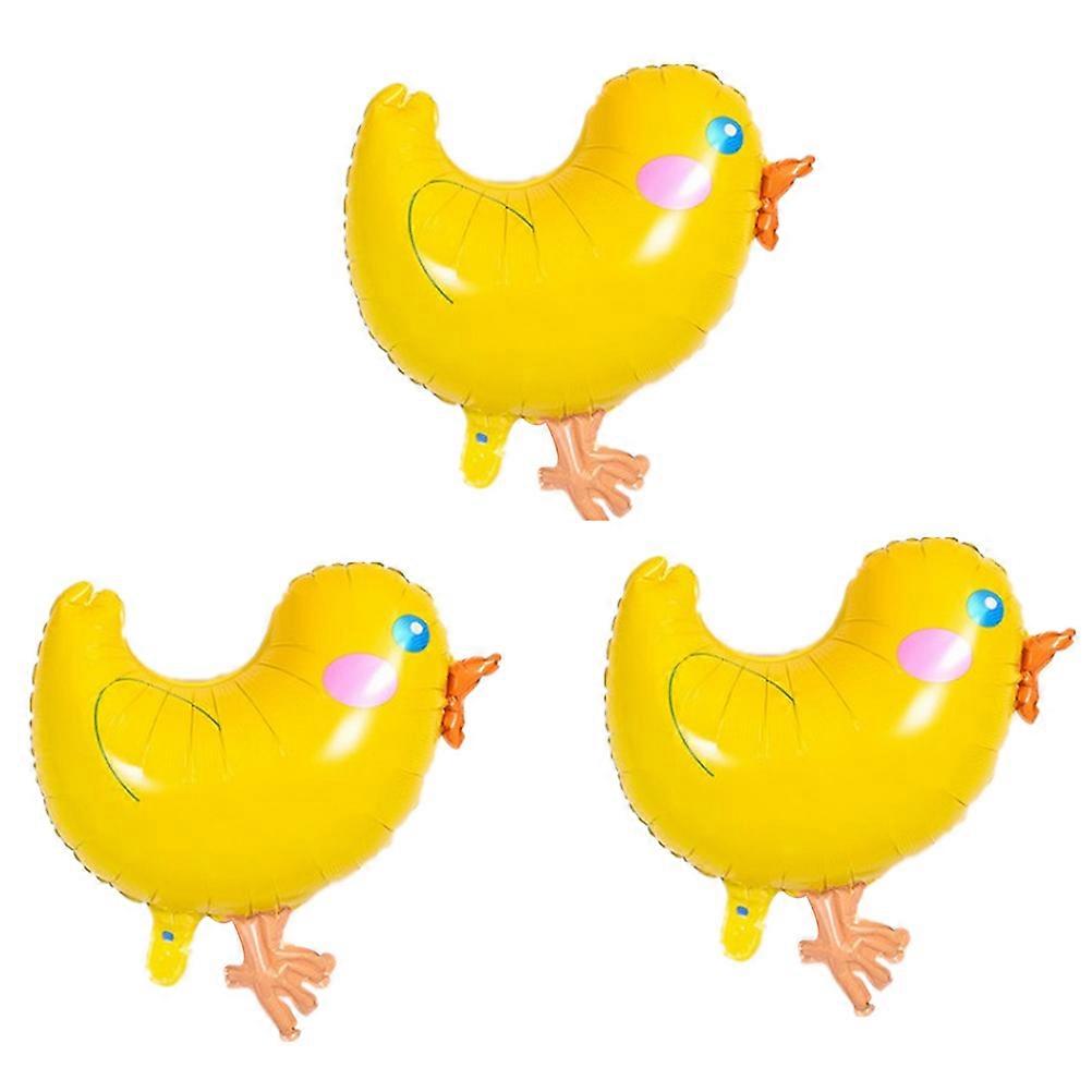 Cartoon Foil Balloons Featuring Chickens Patterns Ideal for Festive Ambiance