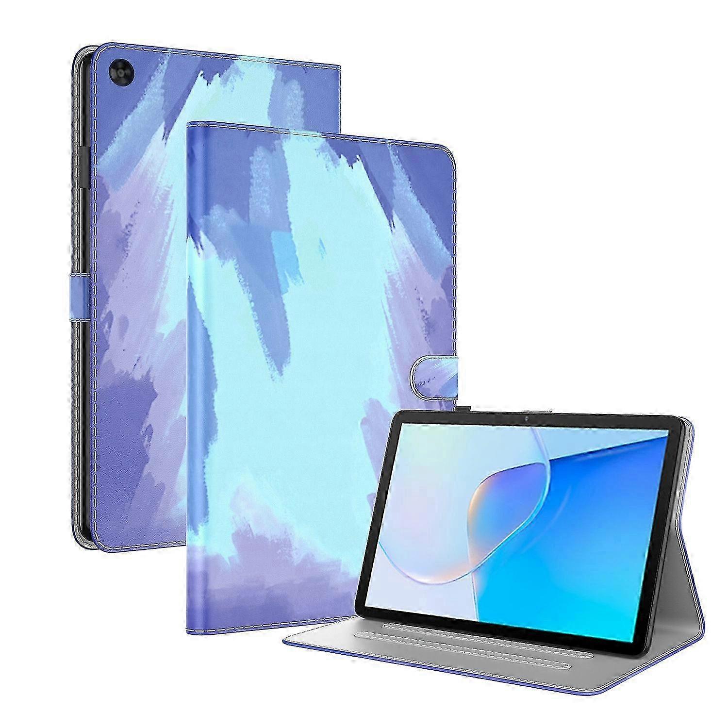 For Huawei MatePad SE Watercolor Pattern Flip Leather Tablet Case 2025