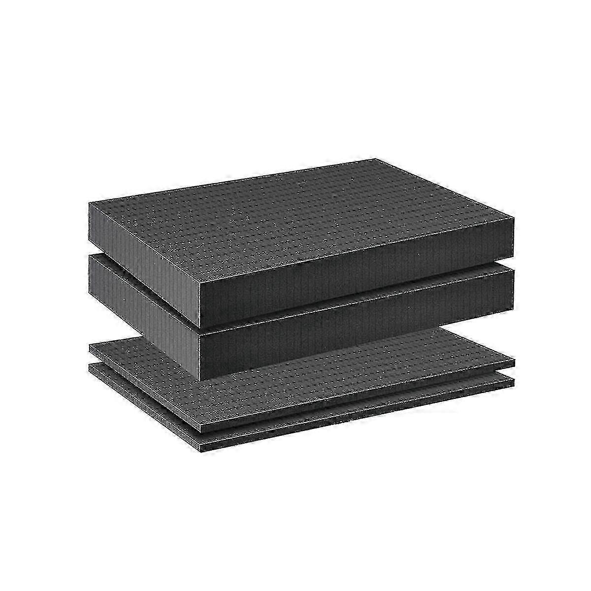 4 Pieces Foam Insert For Cases Tool Box Foam Grid Line Foam Cubes Shockproof Sponge Pad, 40x40x2cm/