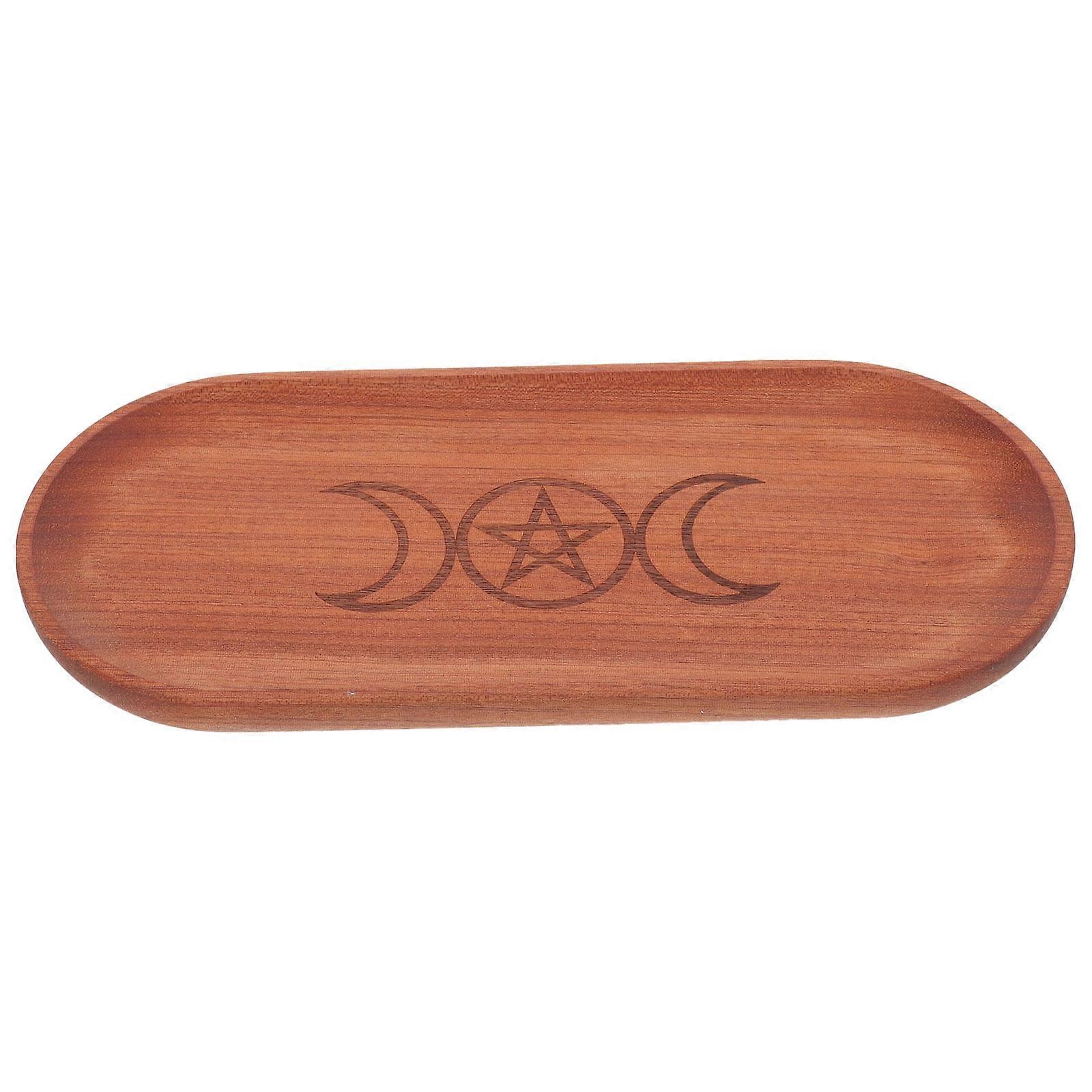 Sacrifice Wood Tray Crystal Plate Rectangular Traditional For Temple Use Special Occasions 1Pcs